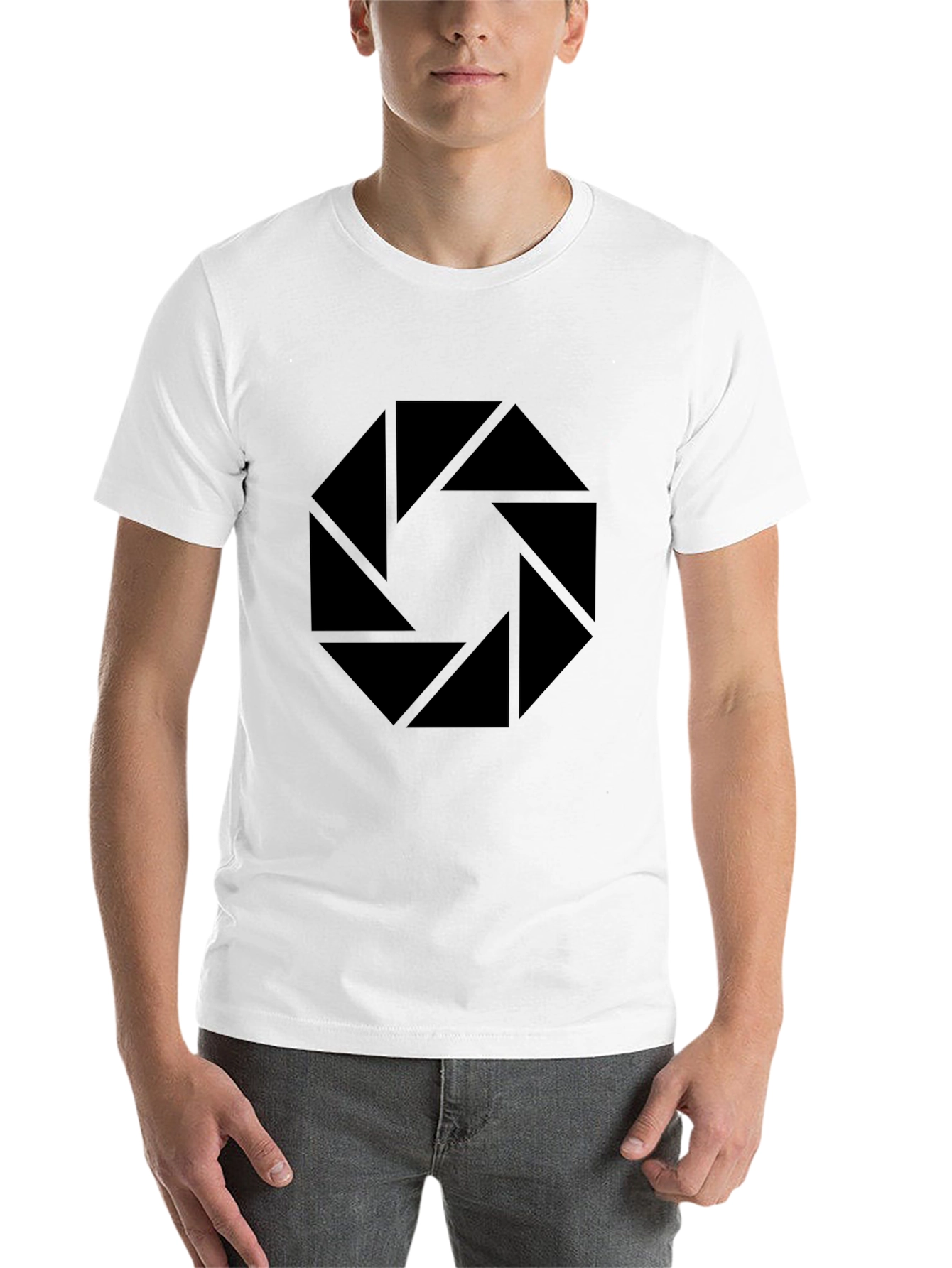 Geometric Aperture Black T-Shirt - 14