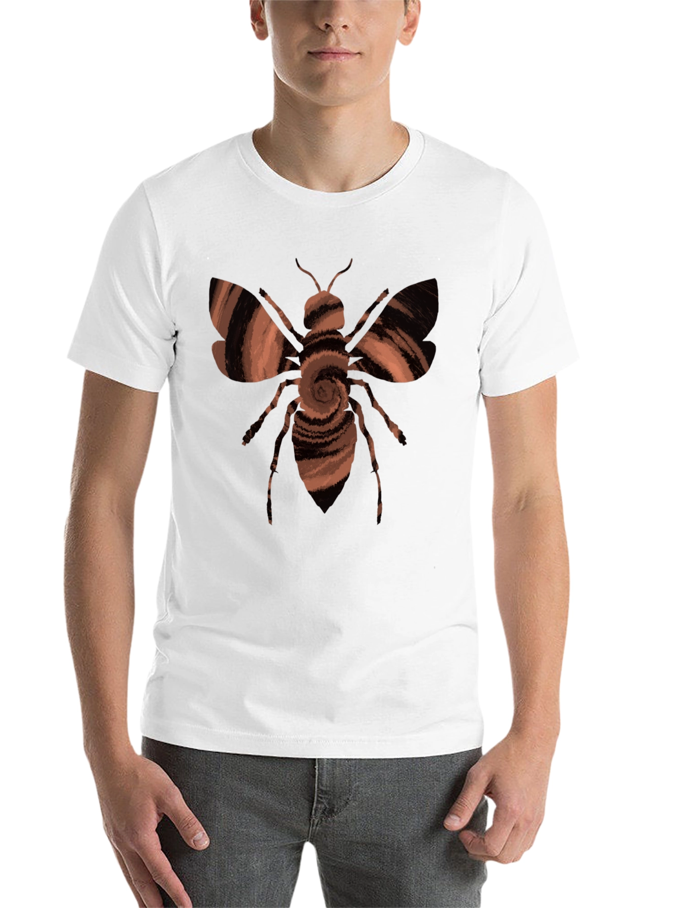 Black Swirl Bee Graphic T-Shirt view 14
