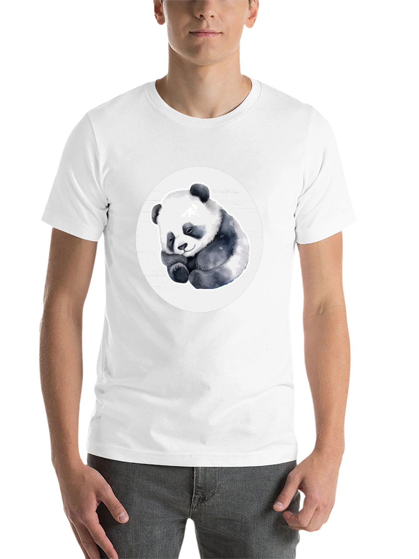 Black Cute Panda T-Shirt - Black view 14