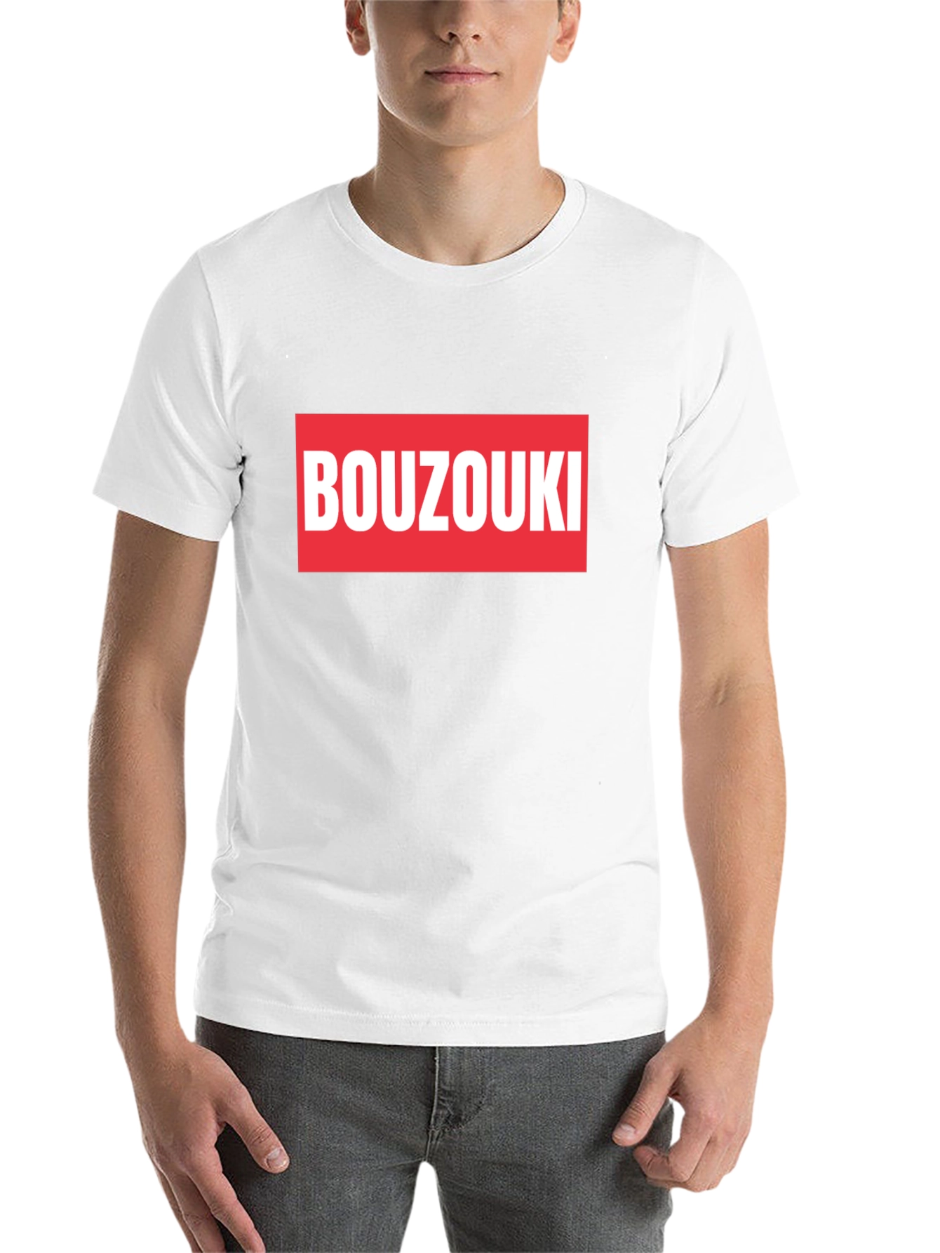 Black Bouzouki T-Shirt - Black Cotton Tee view 14