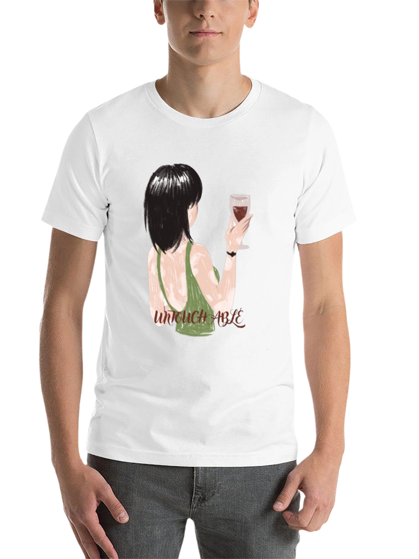 Black Untouchable Graphic Tee - Artistic Women's Design view 14