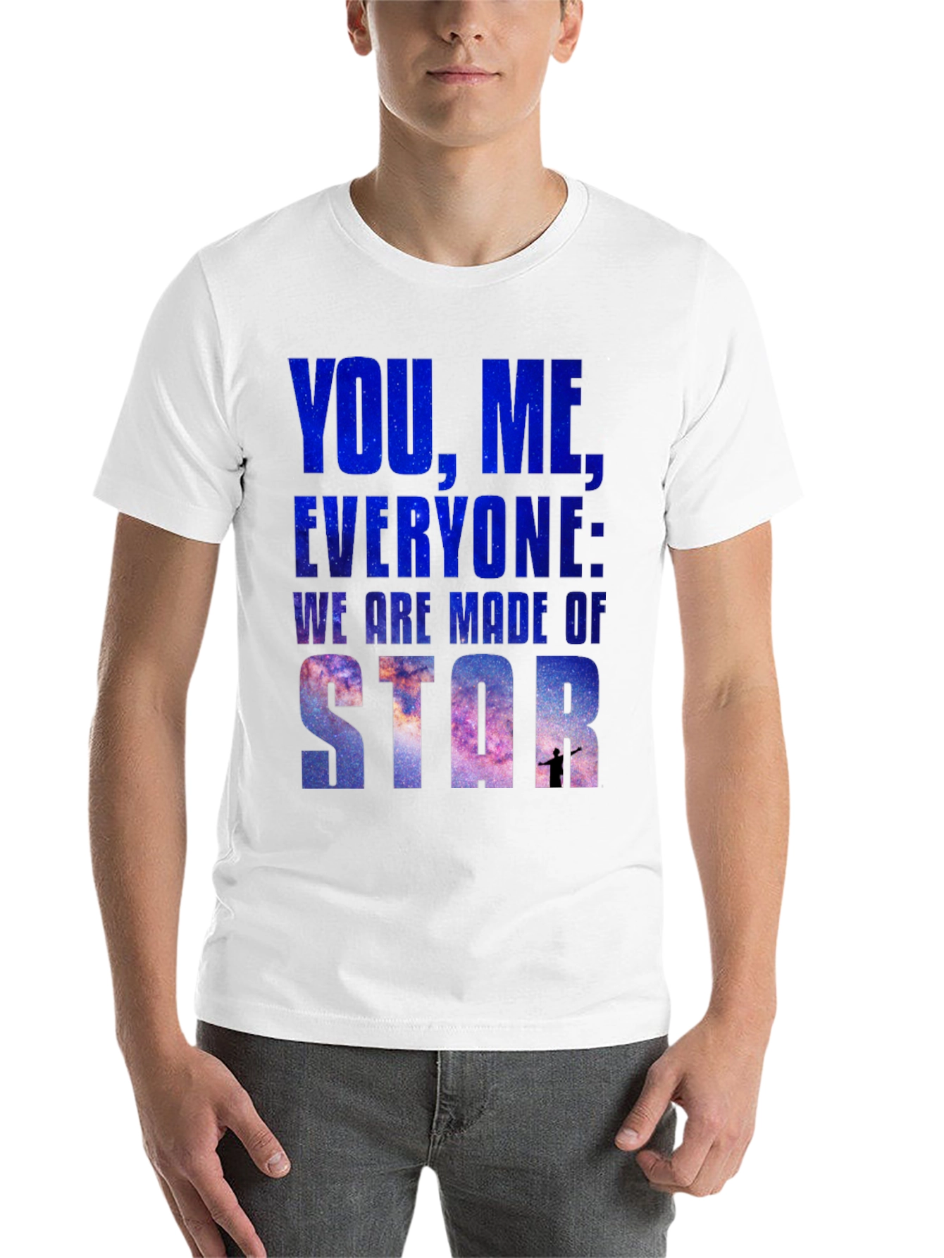 Black Cosmic T-Shirt: You, Me, Everyone - Star Stuff Tee view 14