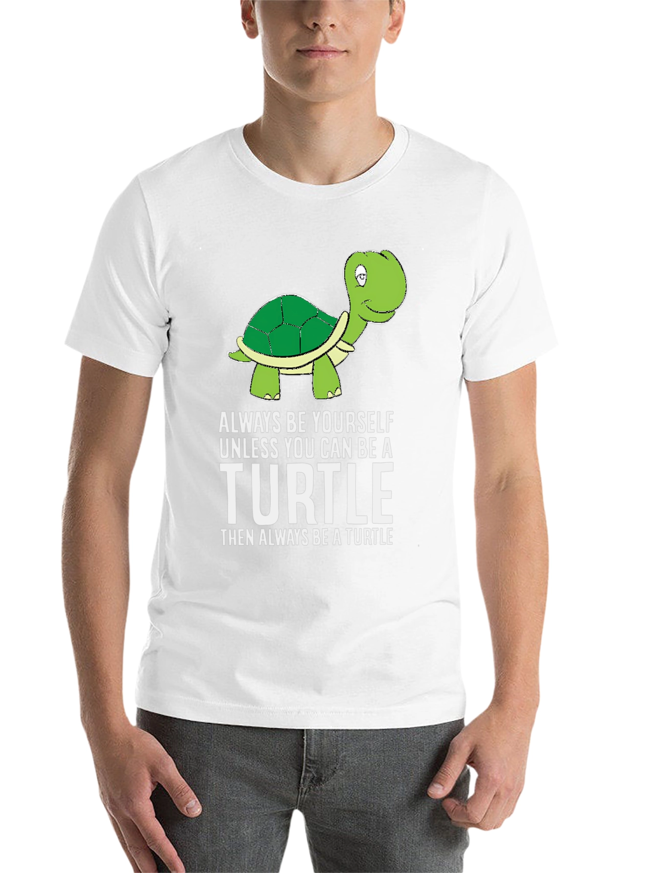 Black Turtle Humor T-Shirt: Be Yourself Unless You Can Be a Turtle view 14
