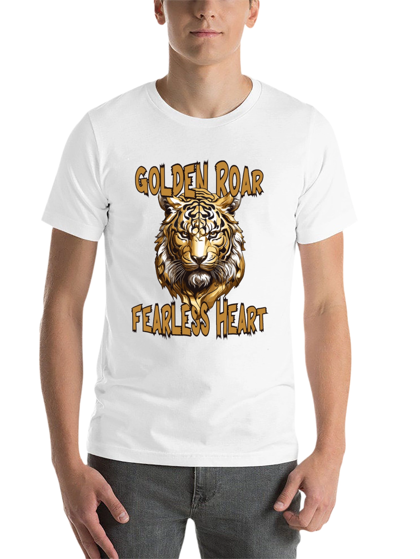 Black Golden Roar Tiger Graphic Tee - Fearless Heart view 14
