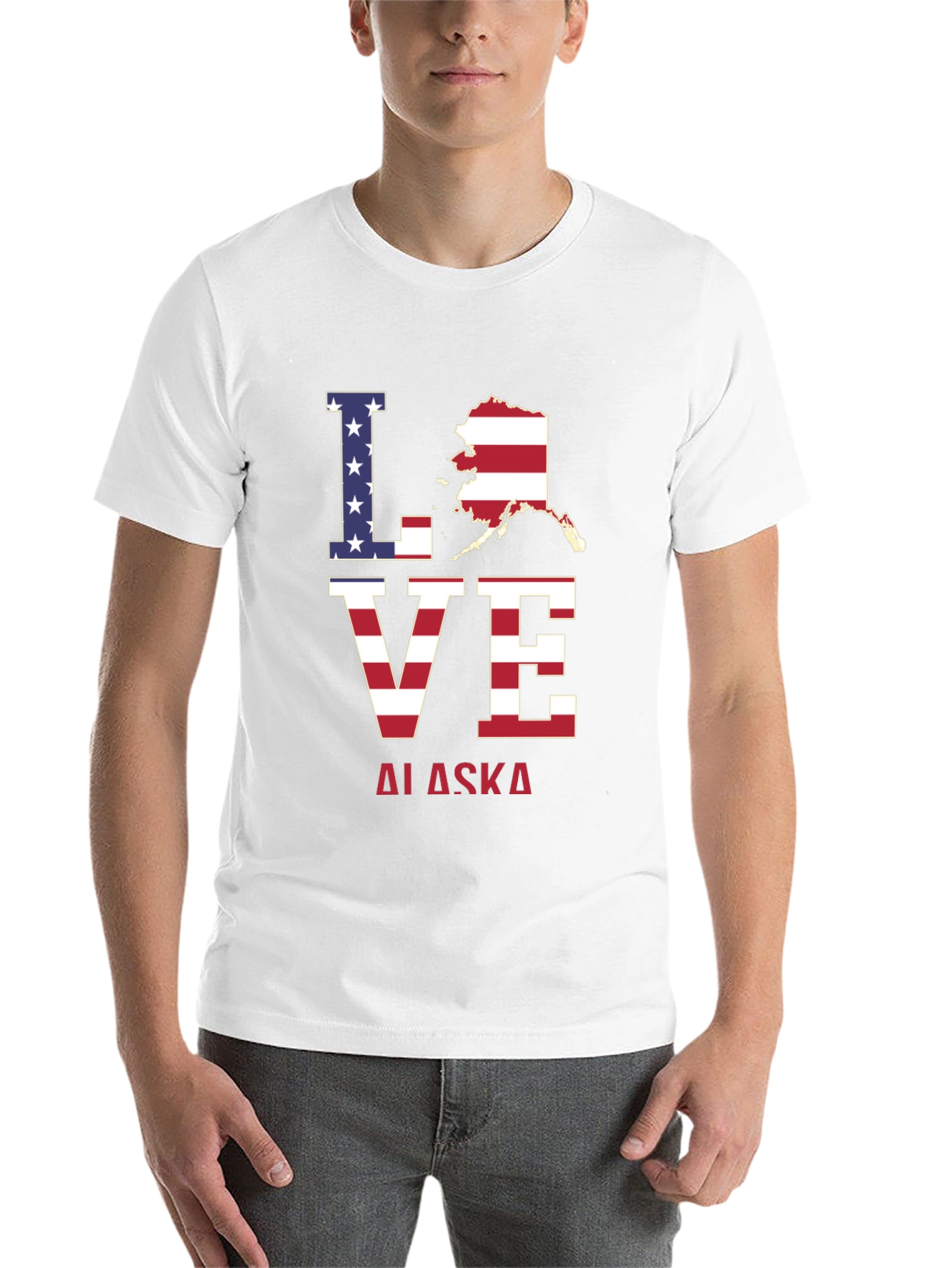 Black Love Alaska Patriotic T-Shirt view 14