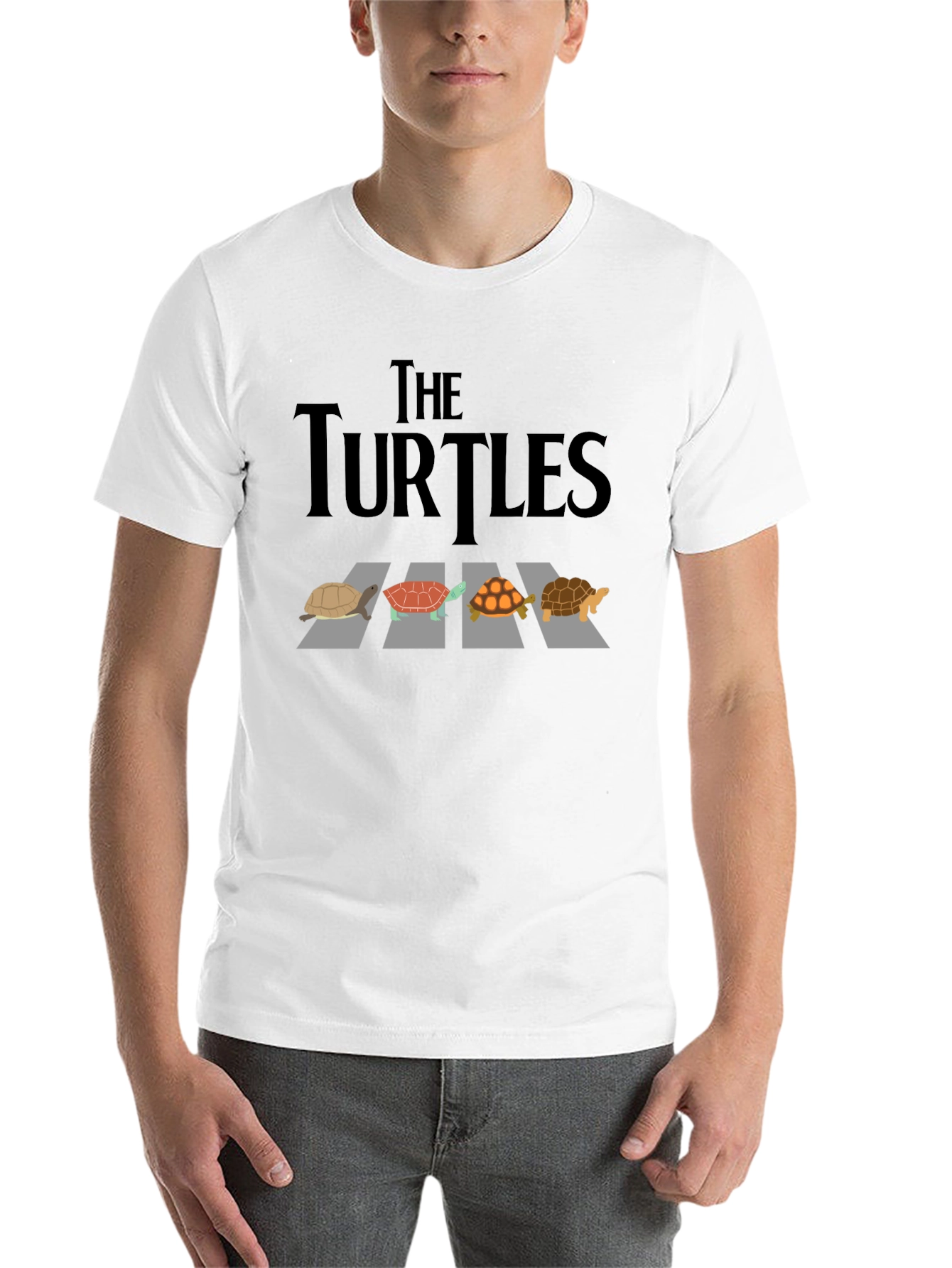 Black The Turtles Abbey Road Style T-Shirt view 14
