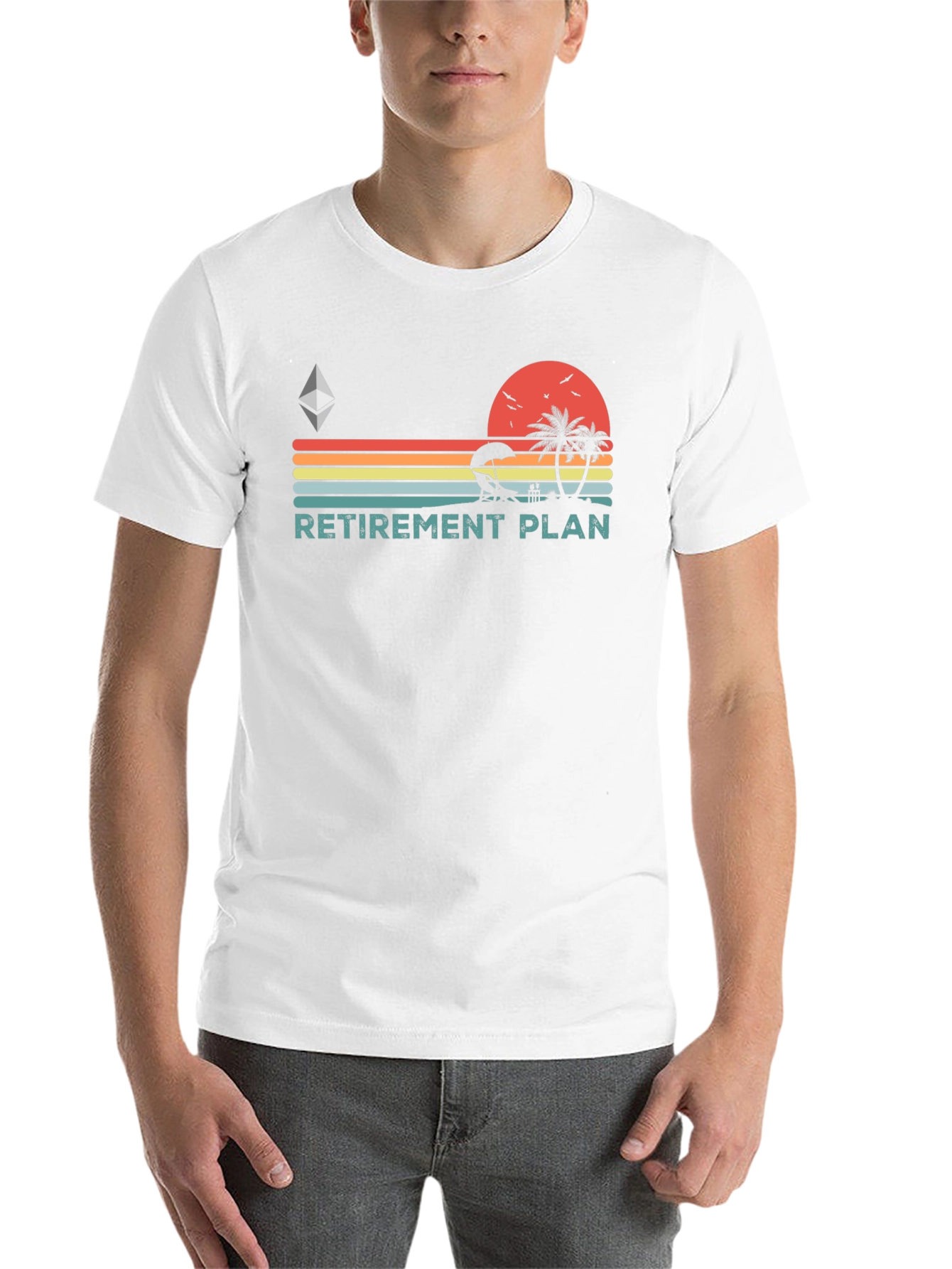 Retirement Plan T-Shirt - Beach Sunset Design - 14
