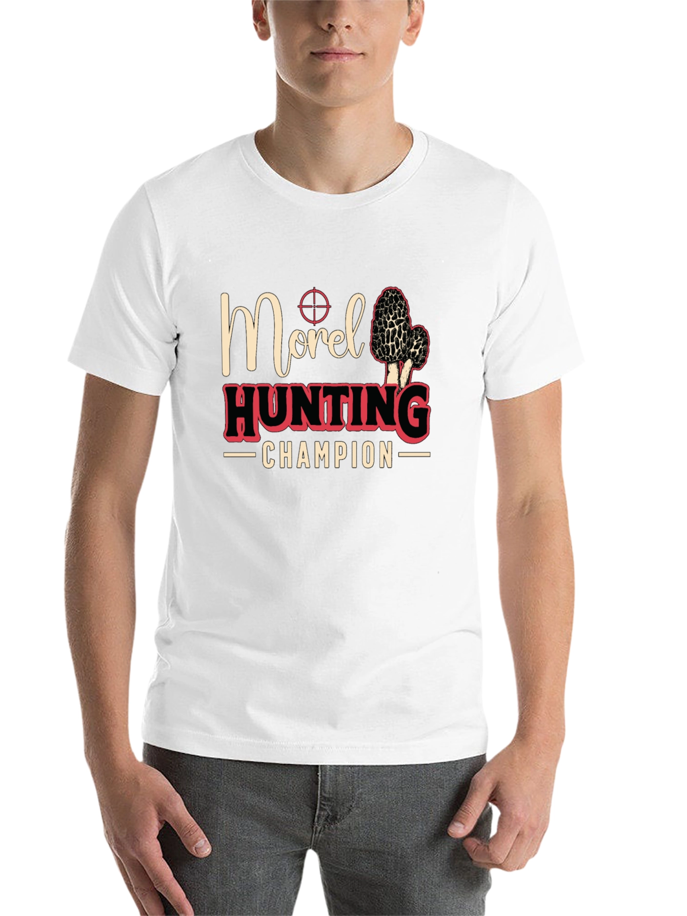 Black Morel Hunting Champion T-Shirt - Black view 14