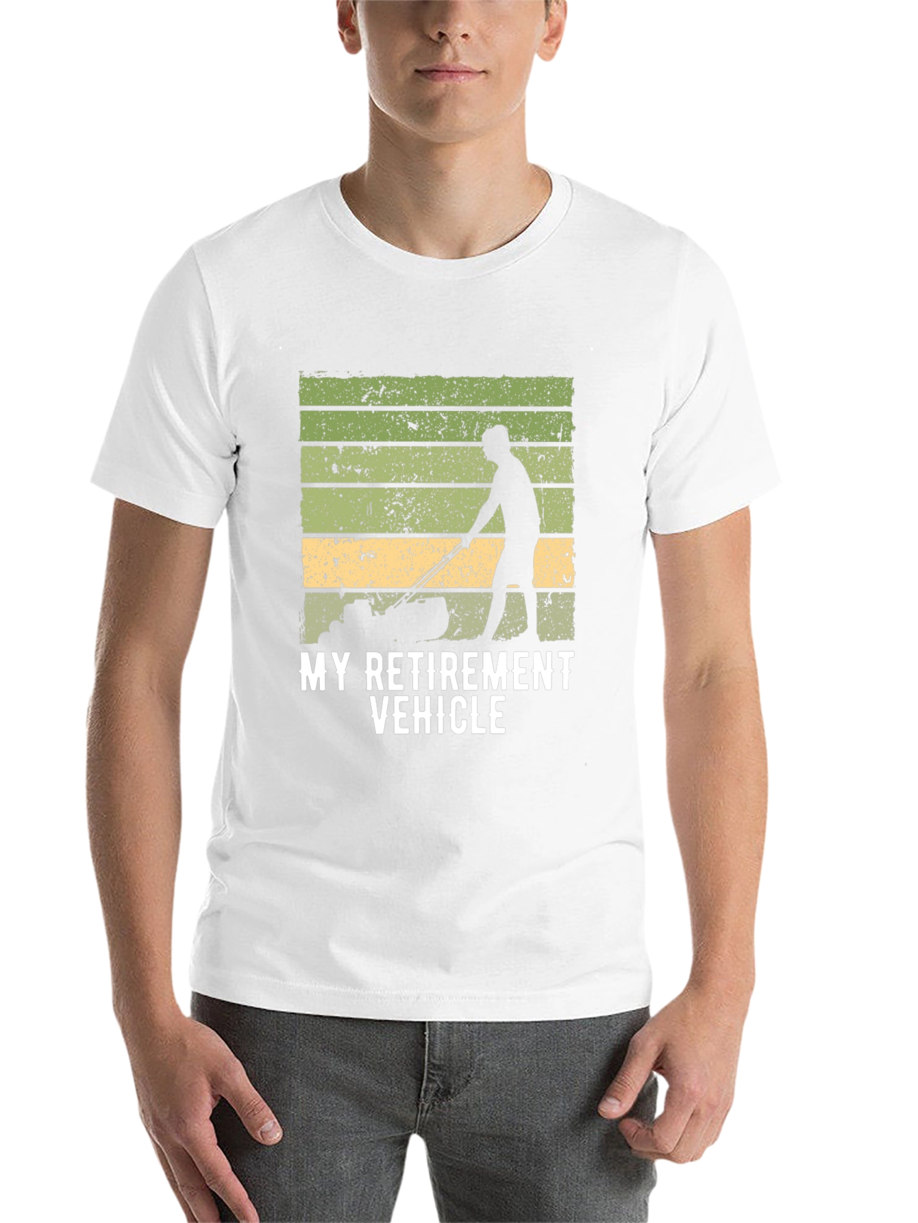 Black My Retirement Vehicle T-Shirt - Lawn Mower view 14
