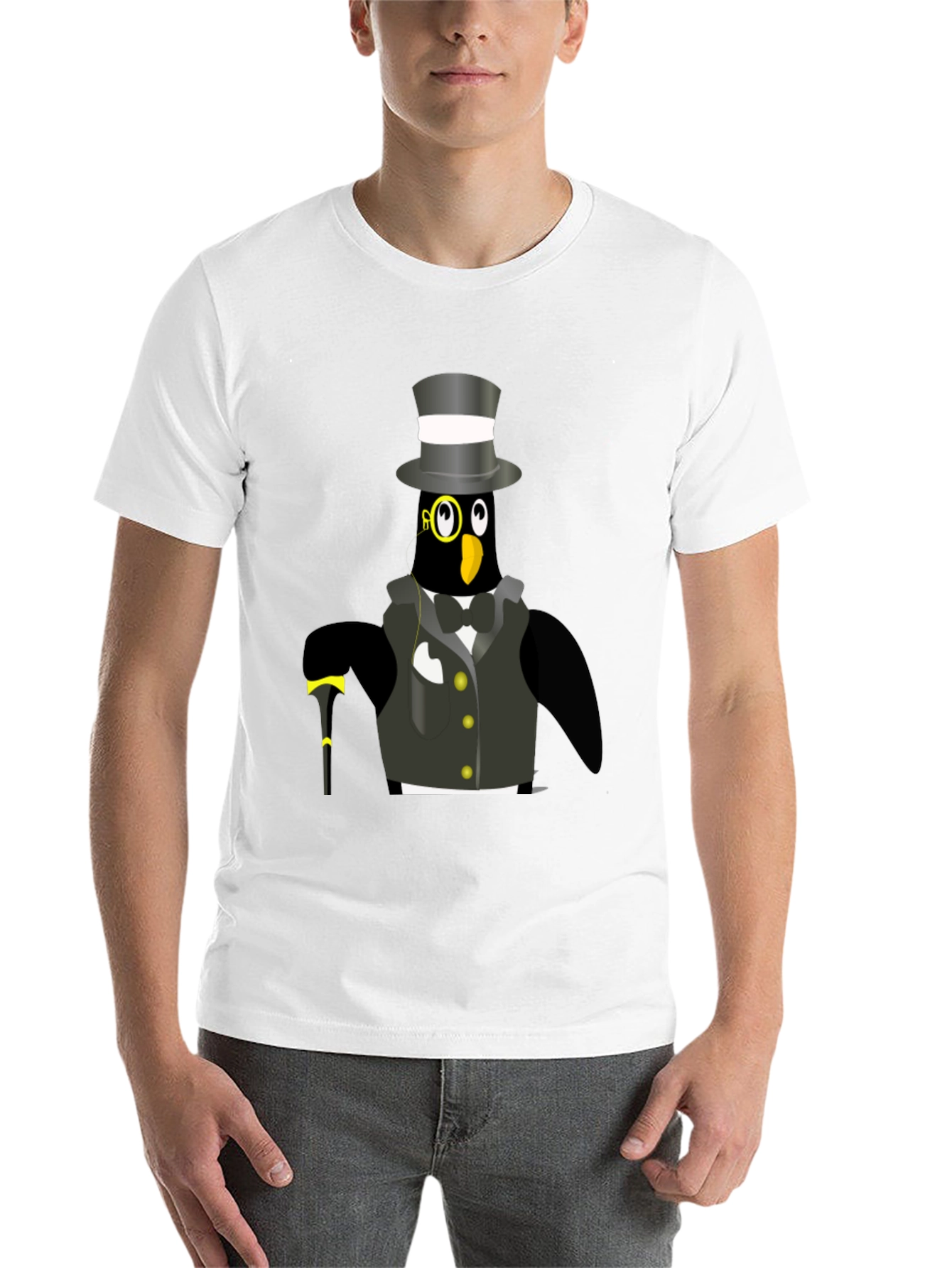 Black Penguin Tuxedo T-Shirt - Dapper Bird Tee view 14