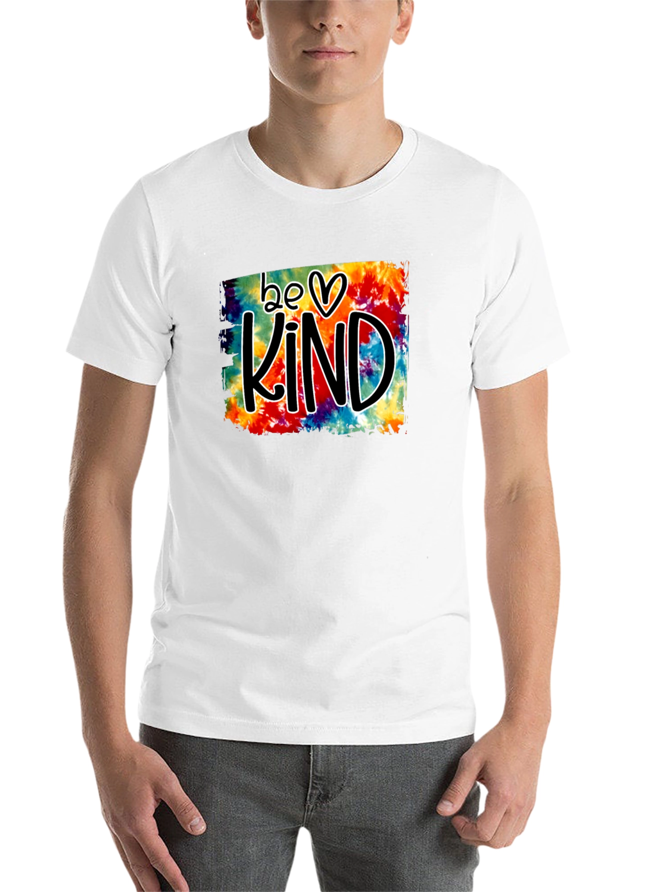 Black Be Kind Tie Dye Graphic Tee - Black view 14