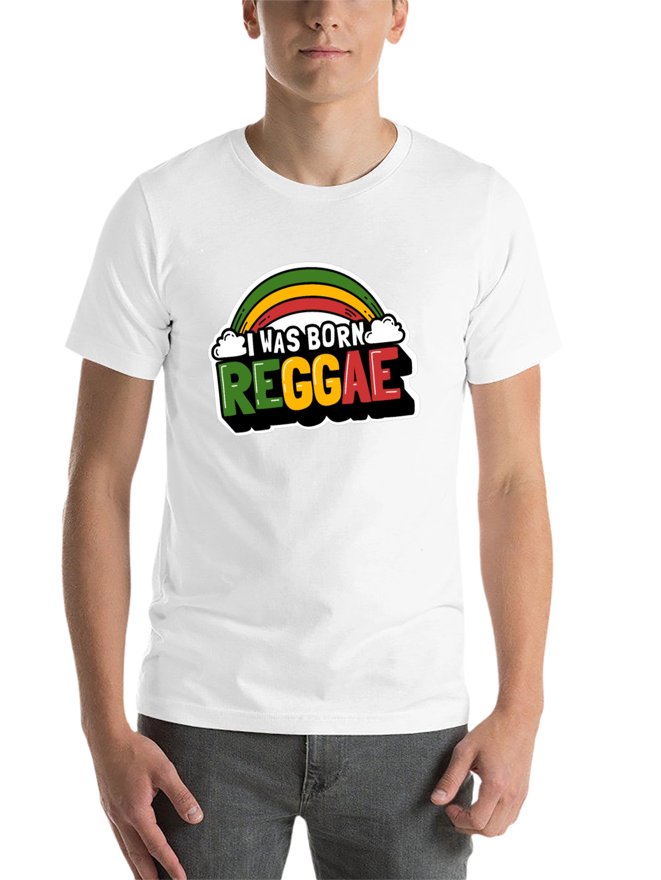 Black I Was Born Reggae T-Shirt - Rasta Pride view 14