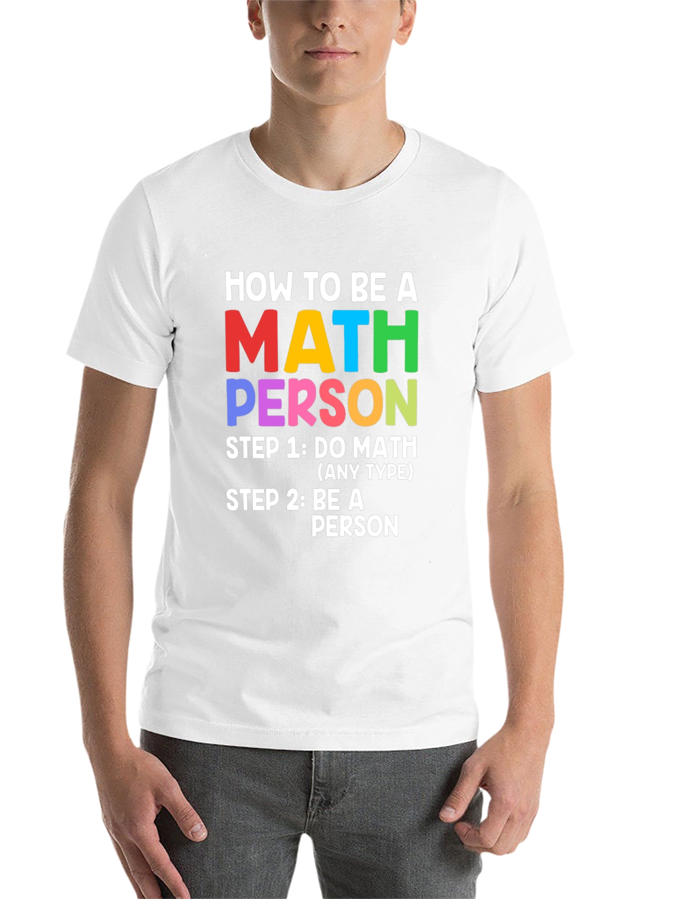 Black How to be a Math Person T-Shirt view 14
