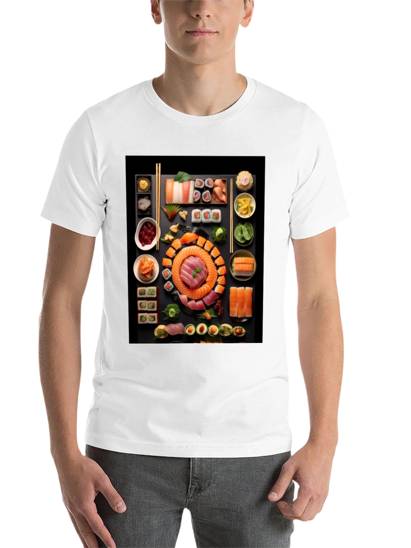Black Sushi T-Shirt: Unique Foodie Fashion view 14
