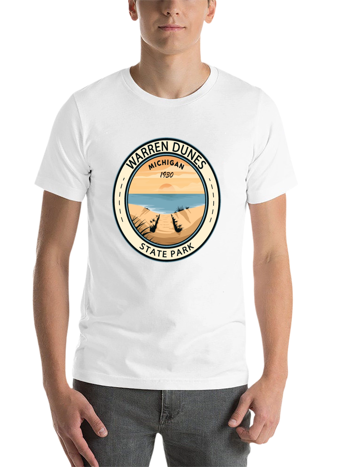 Black Warren Dunes State Park Black T-Shirt view 14