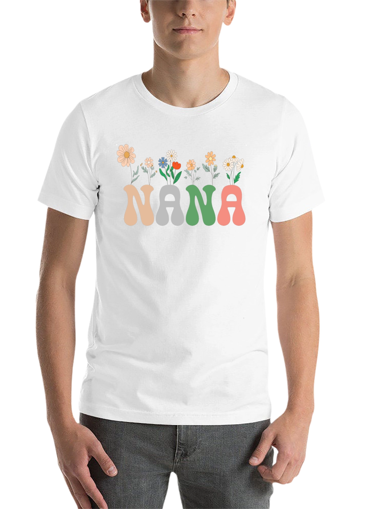 Black Nana Floral Graphic T-Shirt view 14