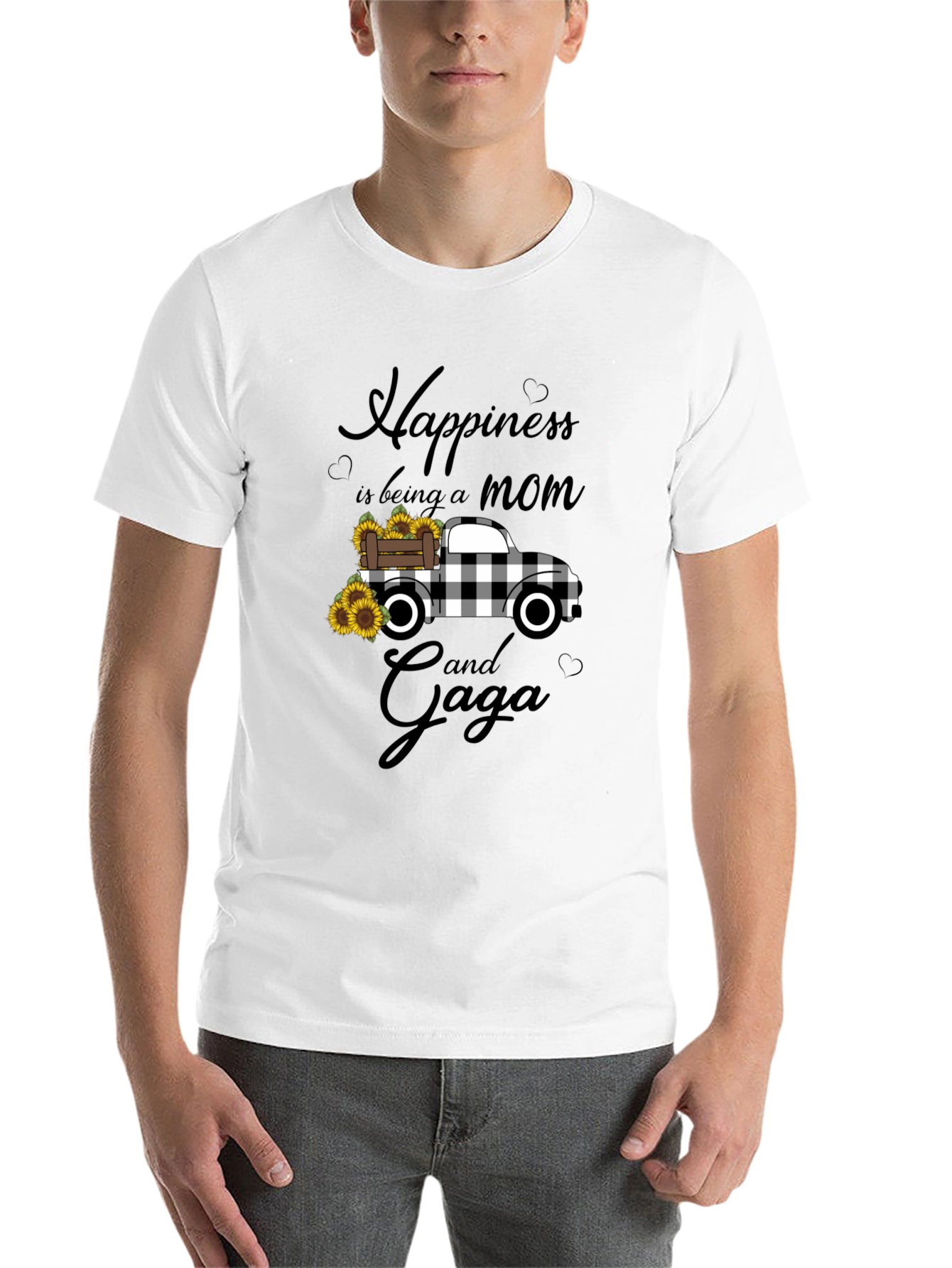 Black Happiness is Being a Mom and Gaga Truck T-Shirt view 14