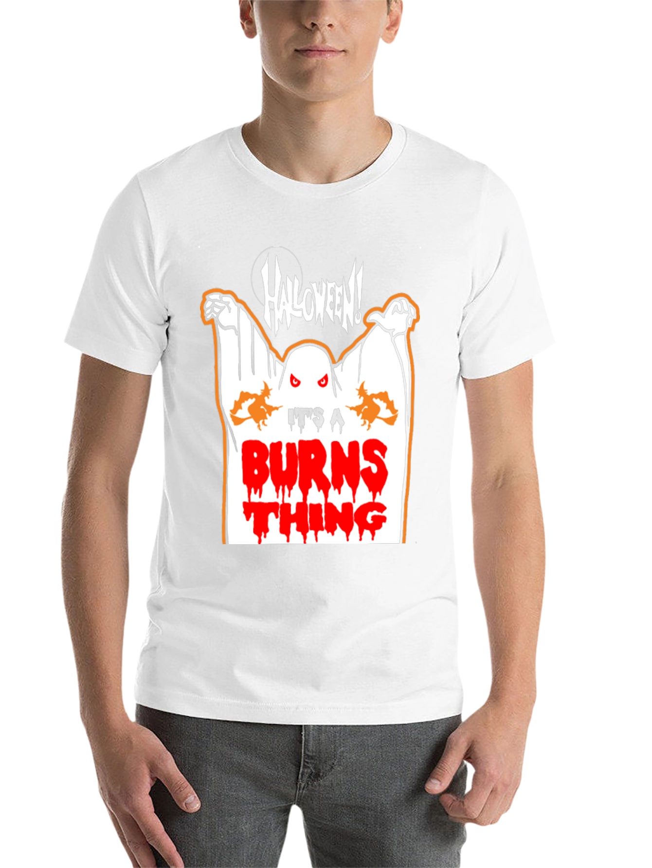 Black Halloween Ghost T-Shirt - It's a Burns Thing! view 14