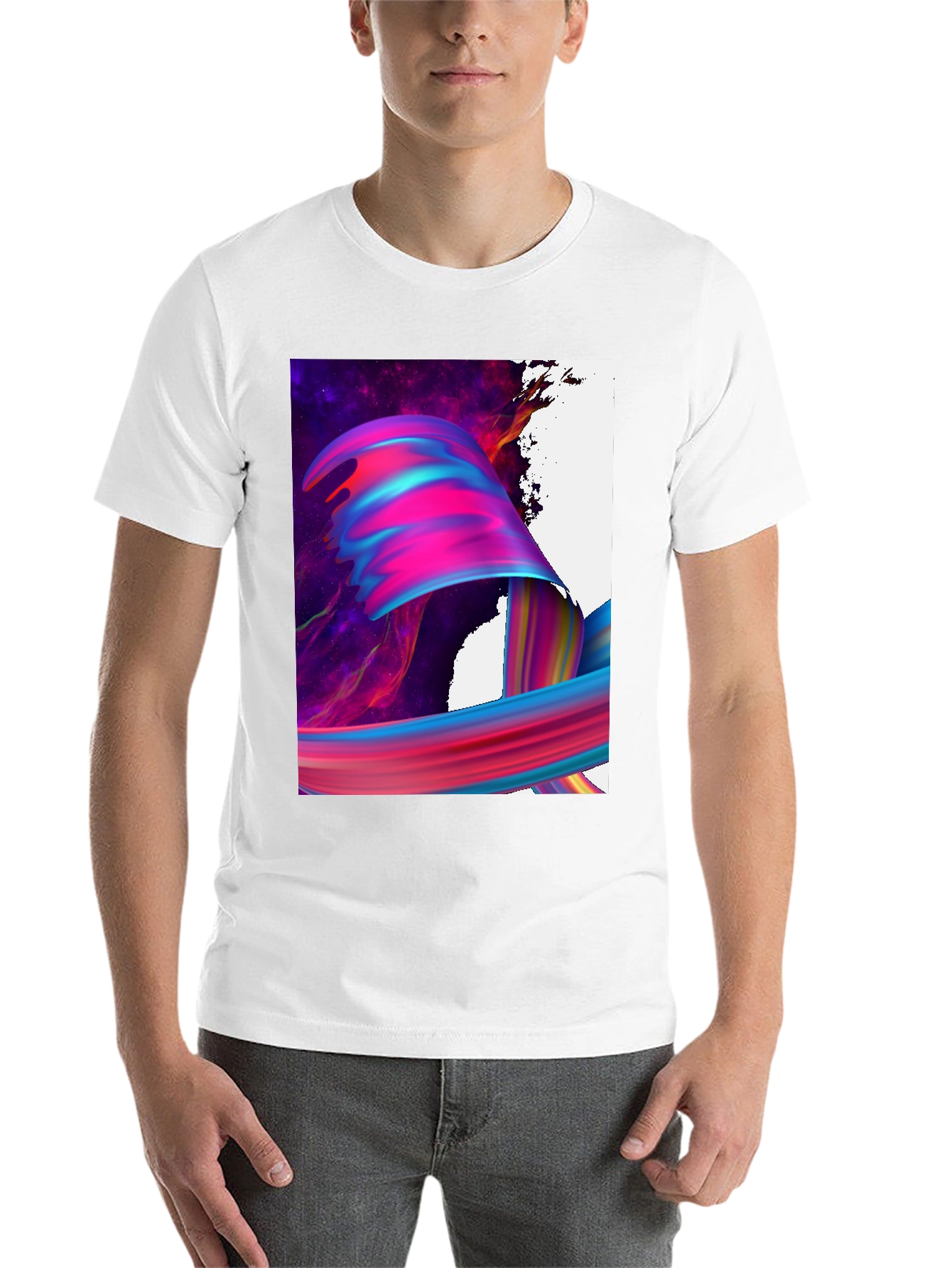 Black Abstract Art Black T-Shirt view 14
