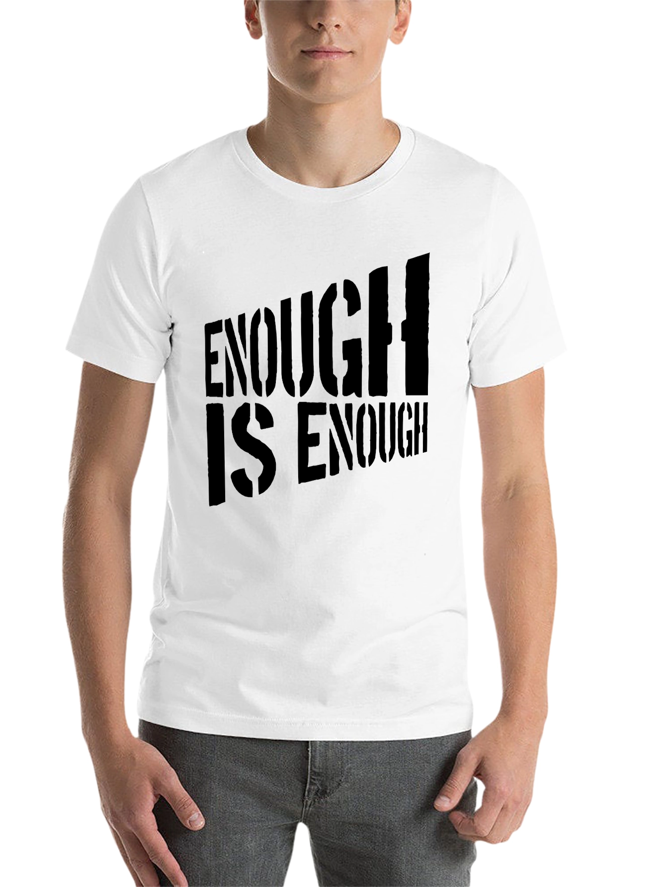 Black Enough Is Enough Black Graphic Tee view 14