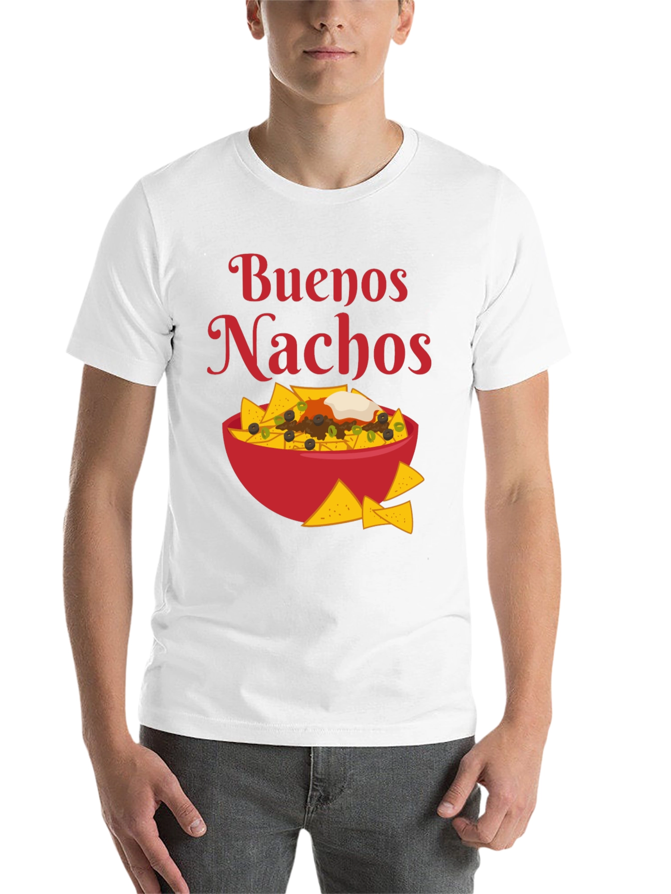Black Buenos Nachos Graphic T-Shirt - Foodie Apparel view 14