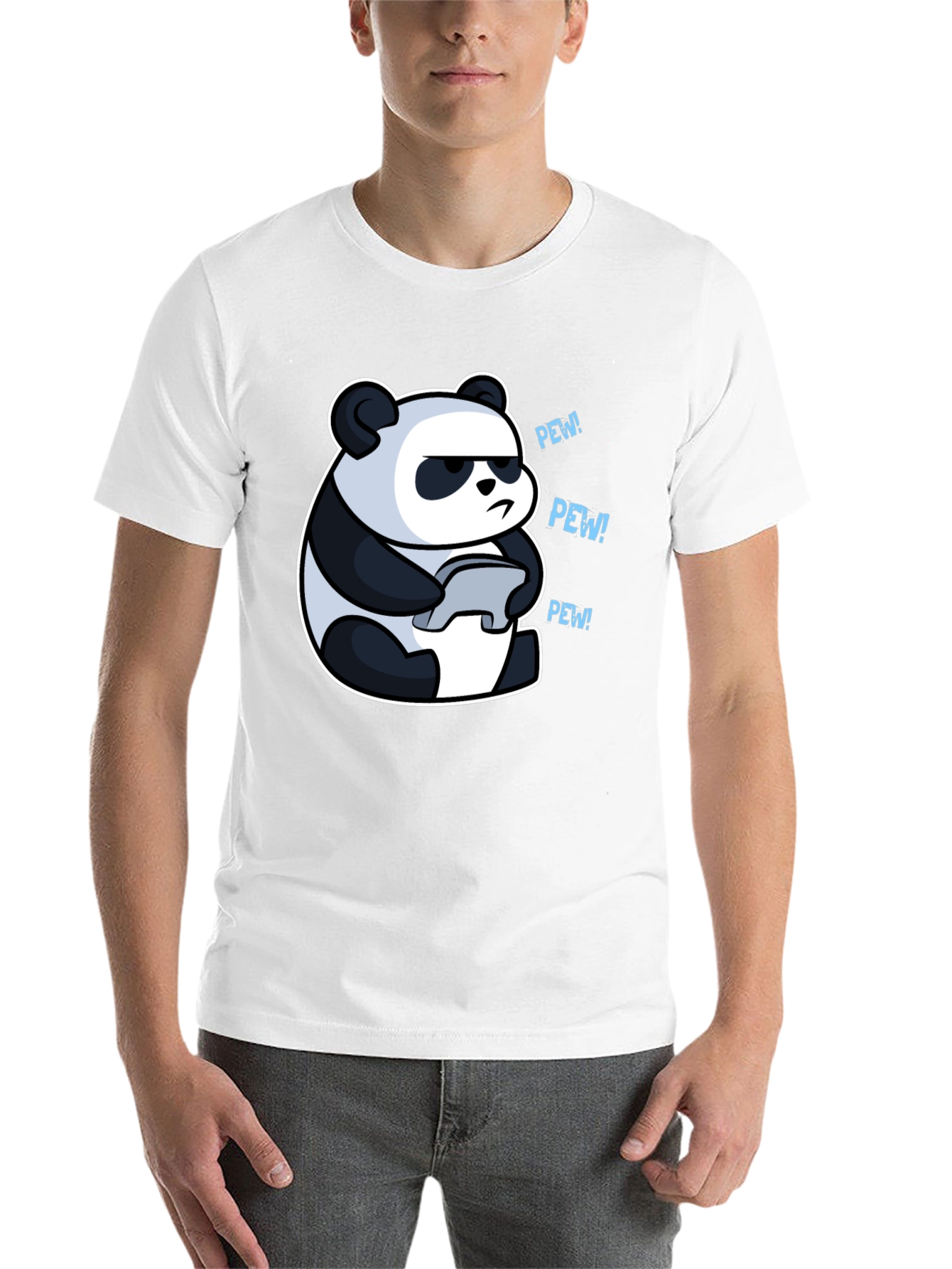 Panda Gamer Black T-Shirt - Pew Pew! - 14