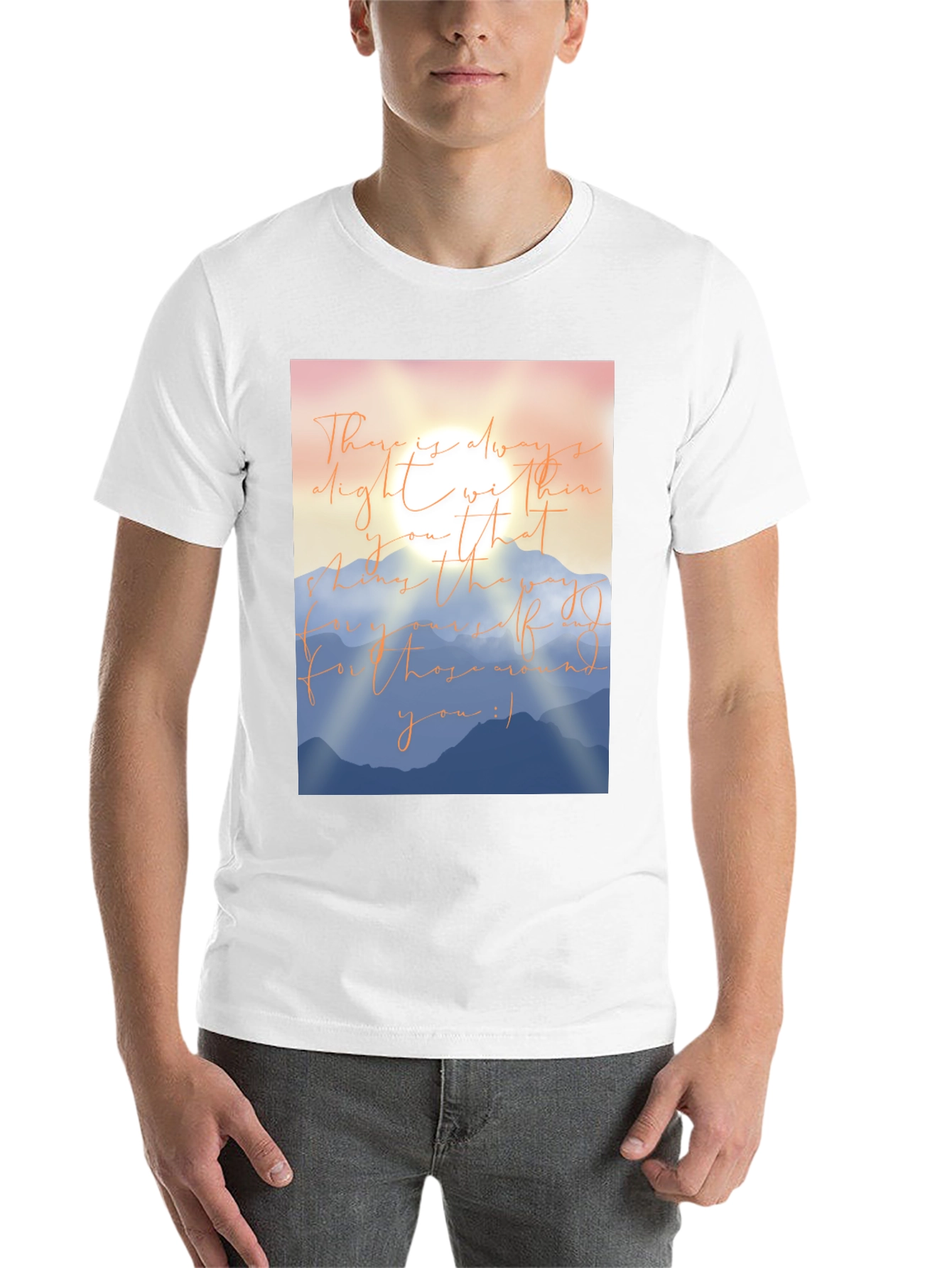 Black Inspirational Mountain Graphic T-Shirt view 14