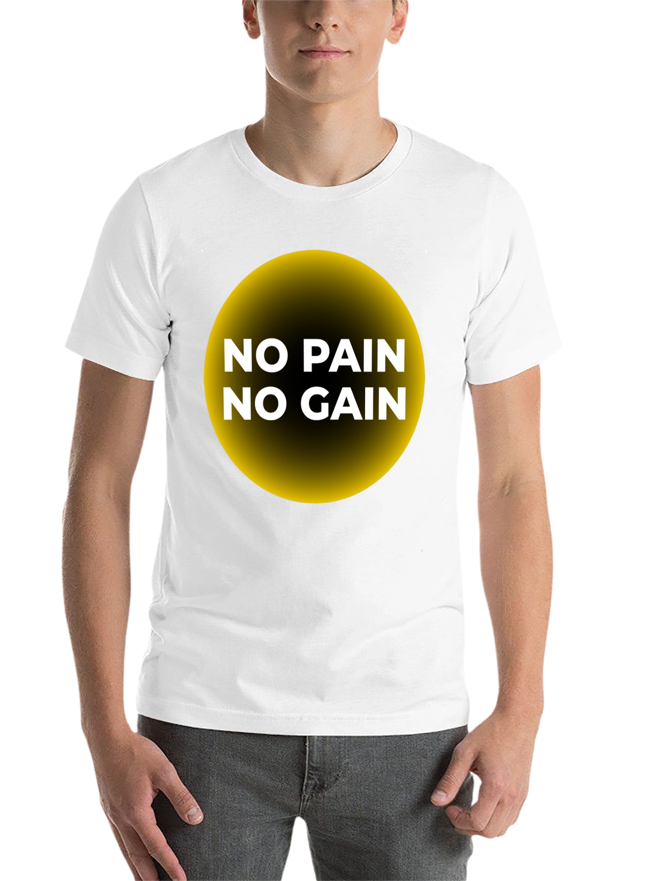 Black No Pain No Gain T-Shirt - Motivational Gym Wear view 14