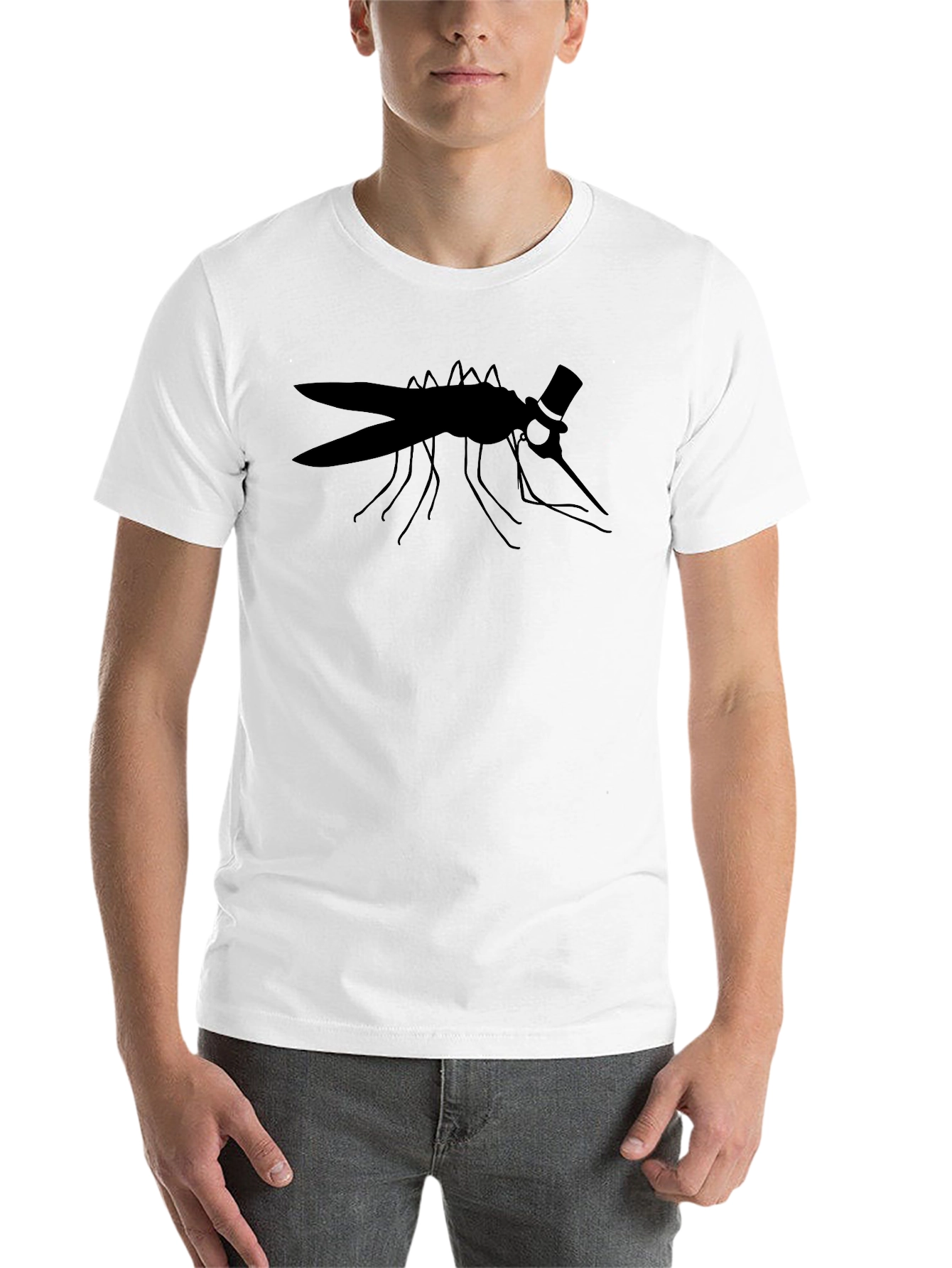 Black Dapper Mosquito Graphic T-Shirt view 14