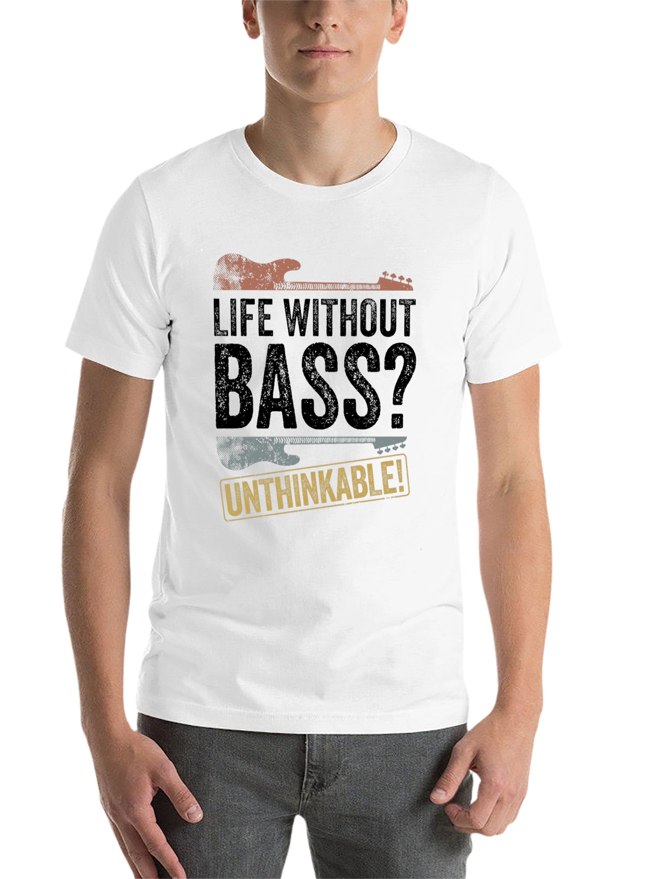 Black Life Without Bass? T-Shirt - Musician Apparel view 14