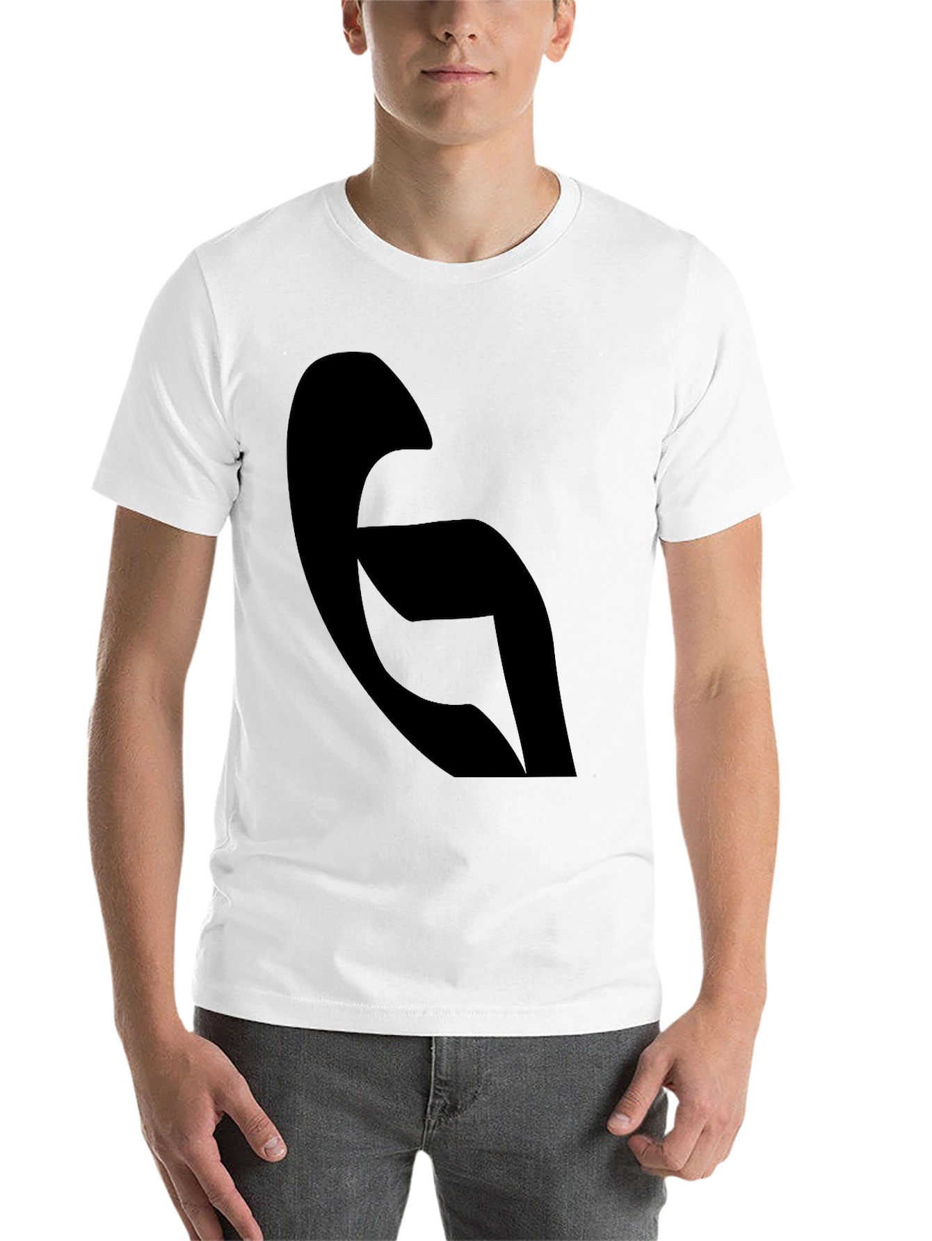 Black Modern Abstract Black Graphic Tee - Casual Style view 14