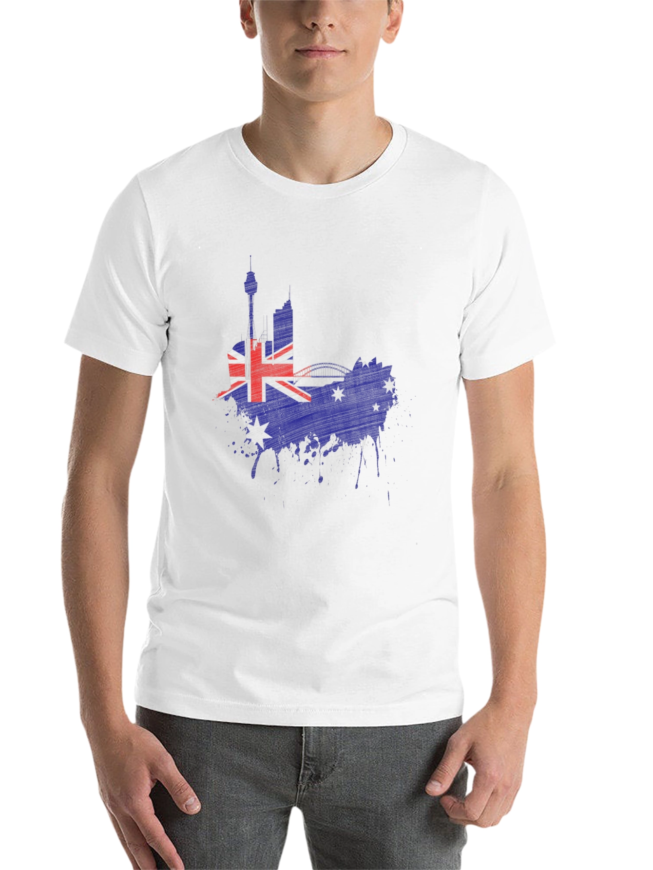 Black Australia Flag Graphic T-Shirt view 14