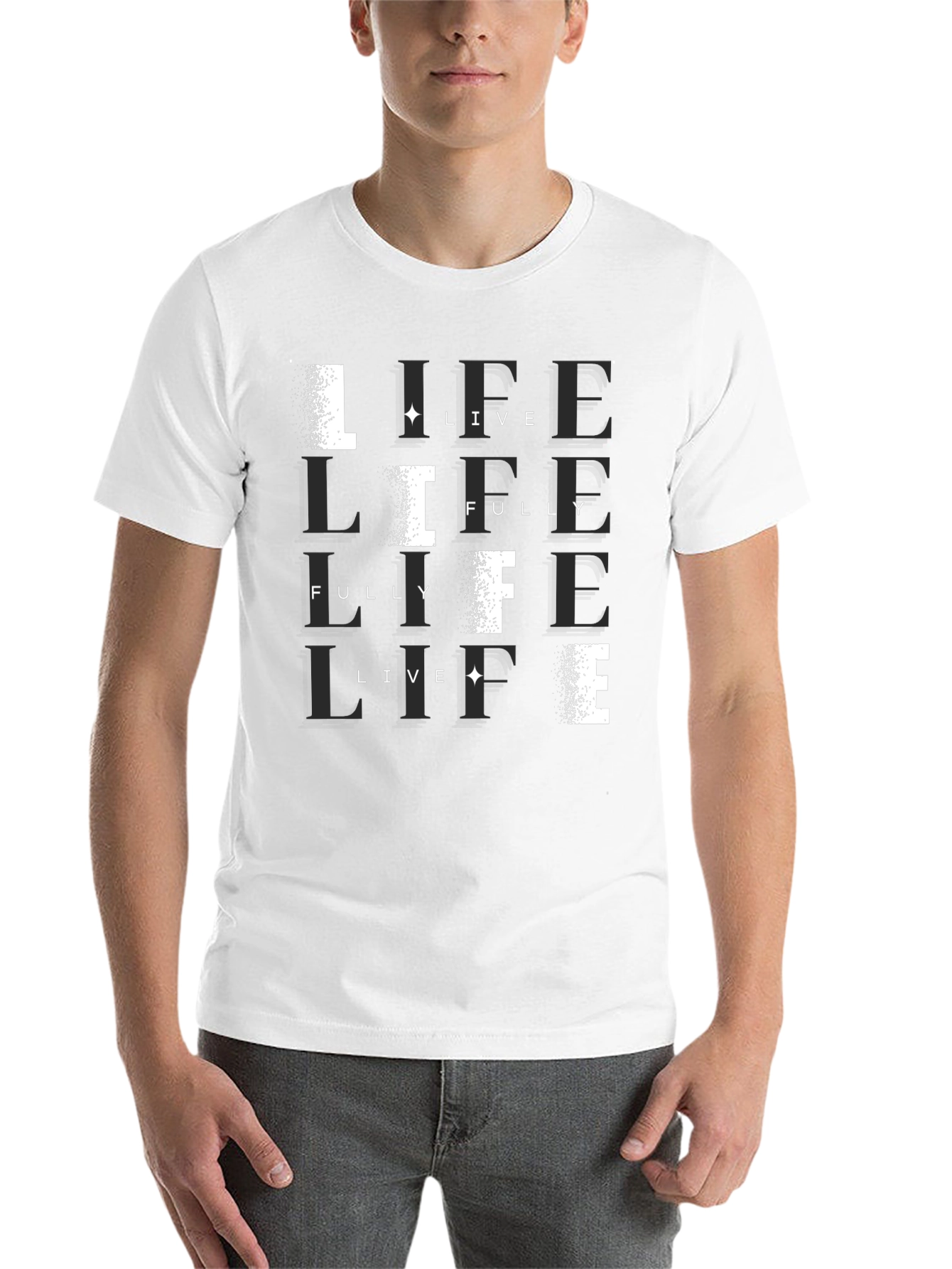 Black Live Life Fully Black T-Shirt view 14