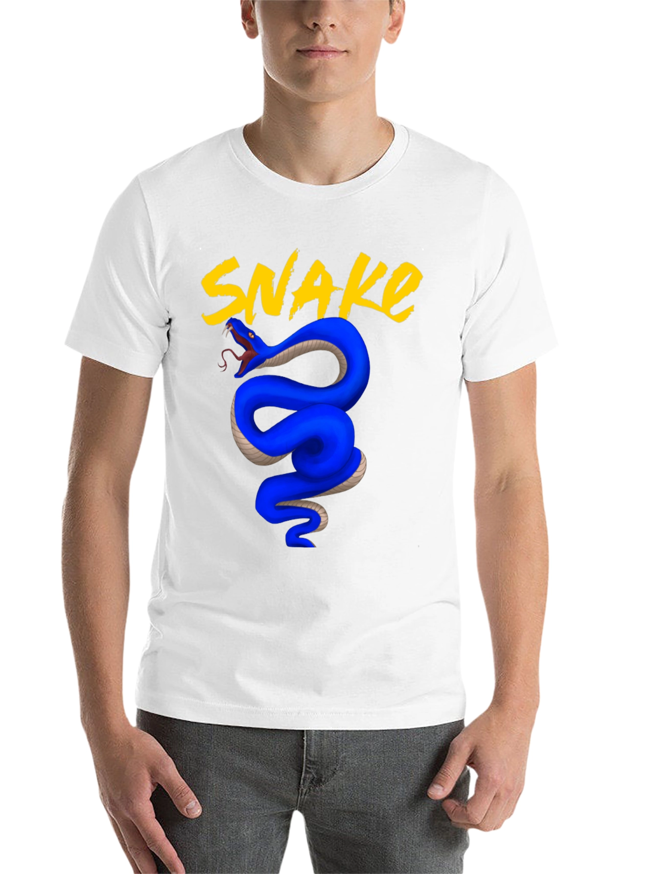 Black Blue Snake Graphic Tee - Bold & Stylish view 14