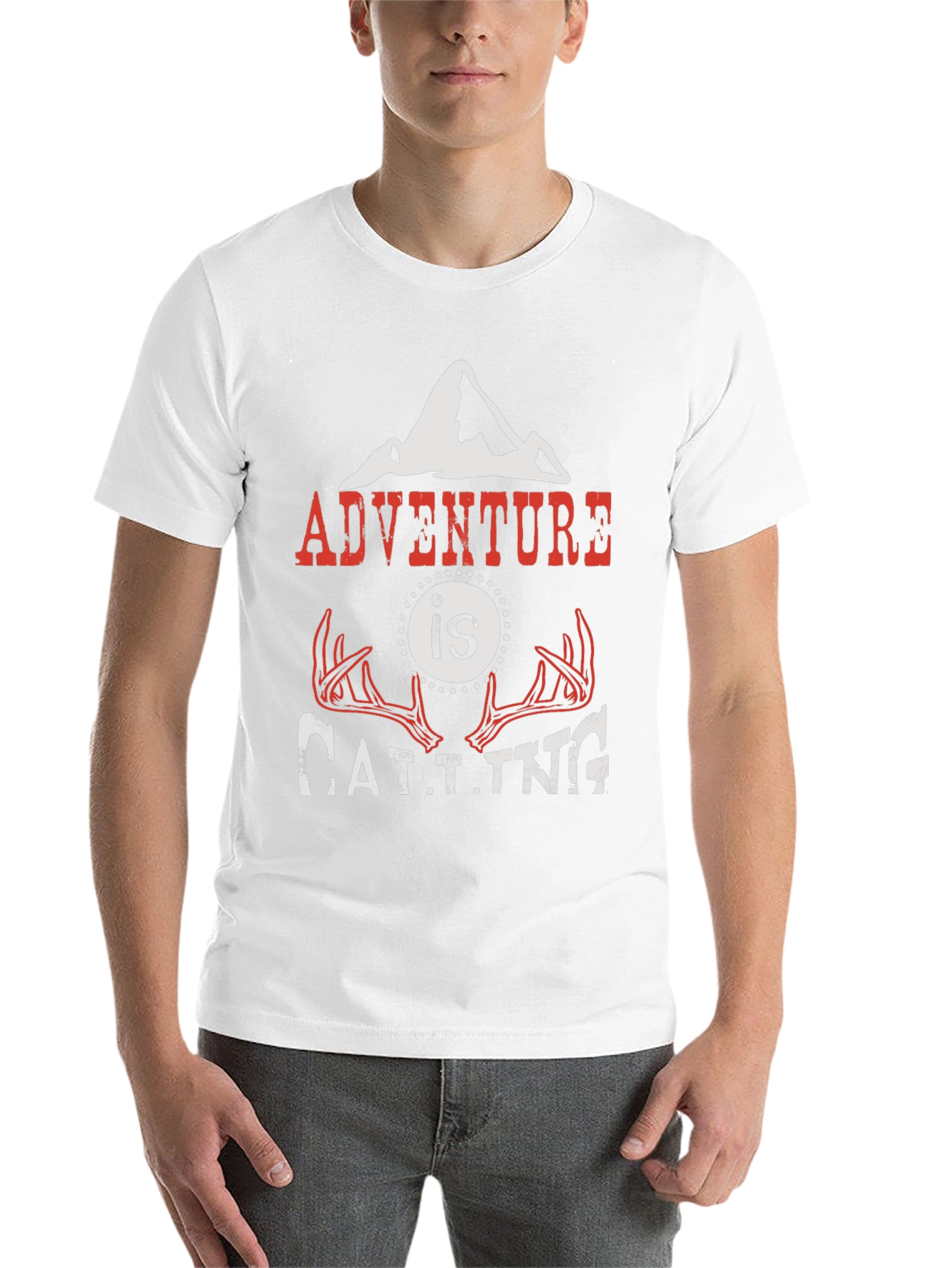Black Adventure is Calling Graphic T-Shirt view 14