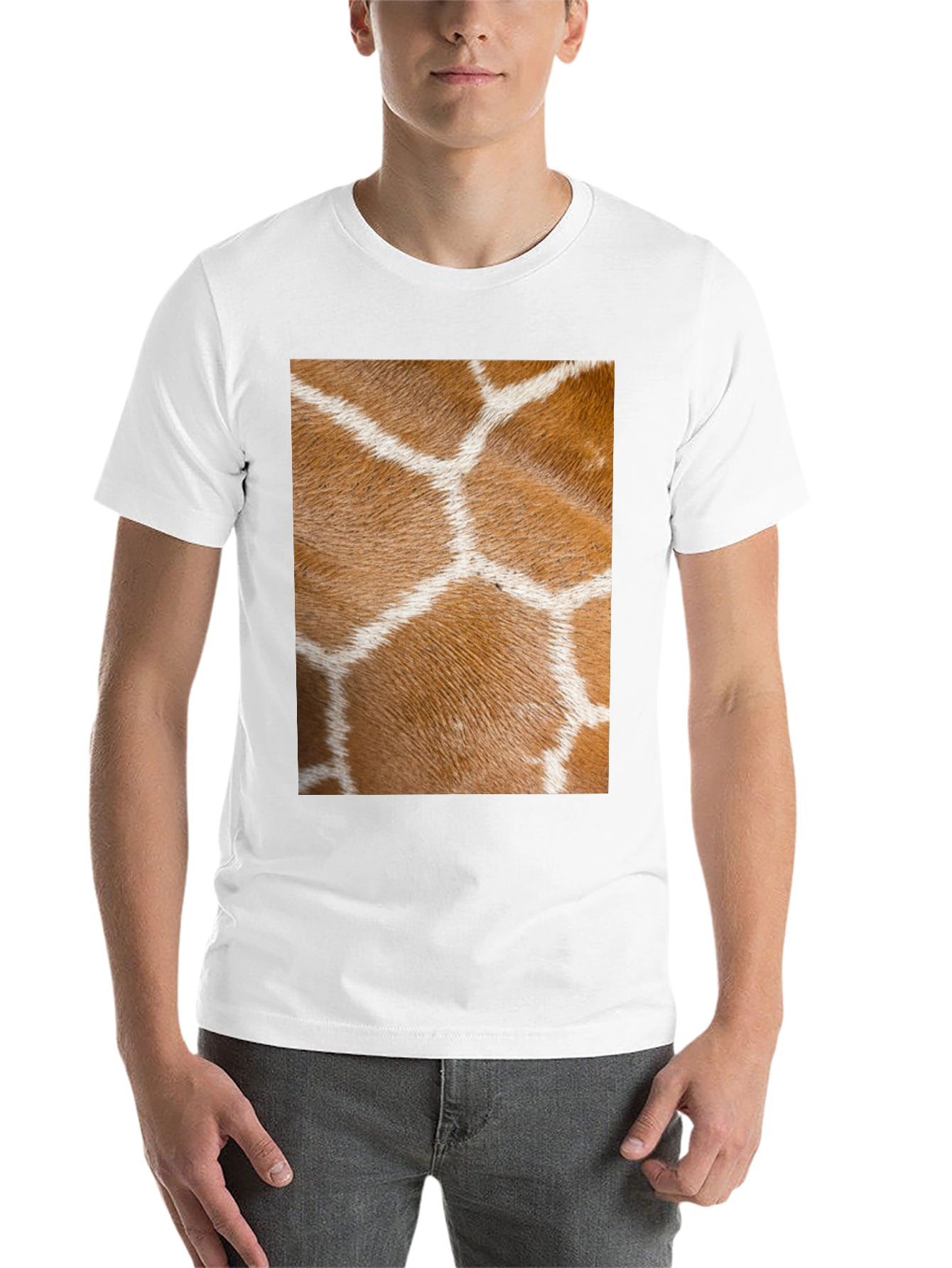 Black Giraffe Print Black T-Shirt view 14