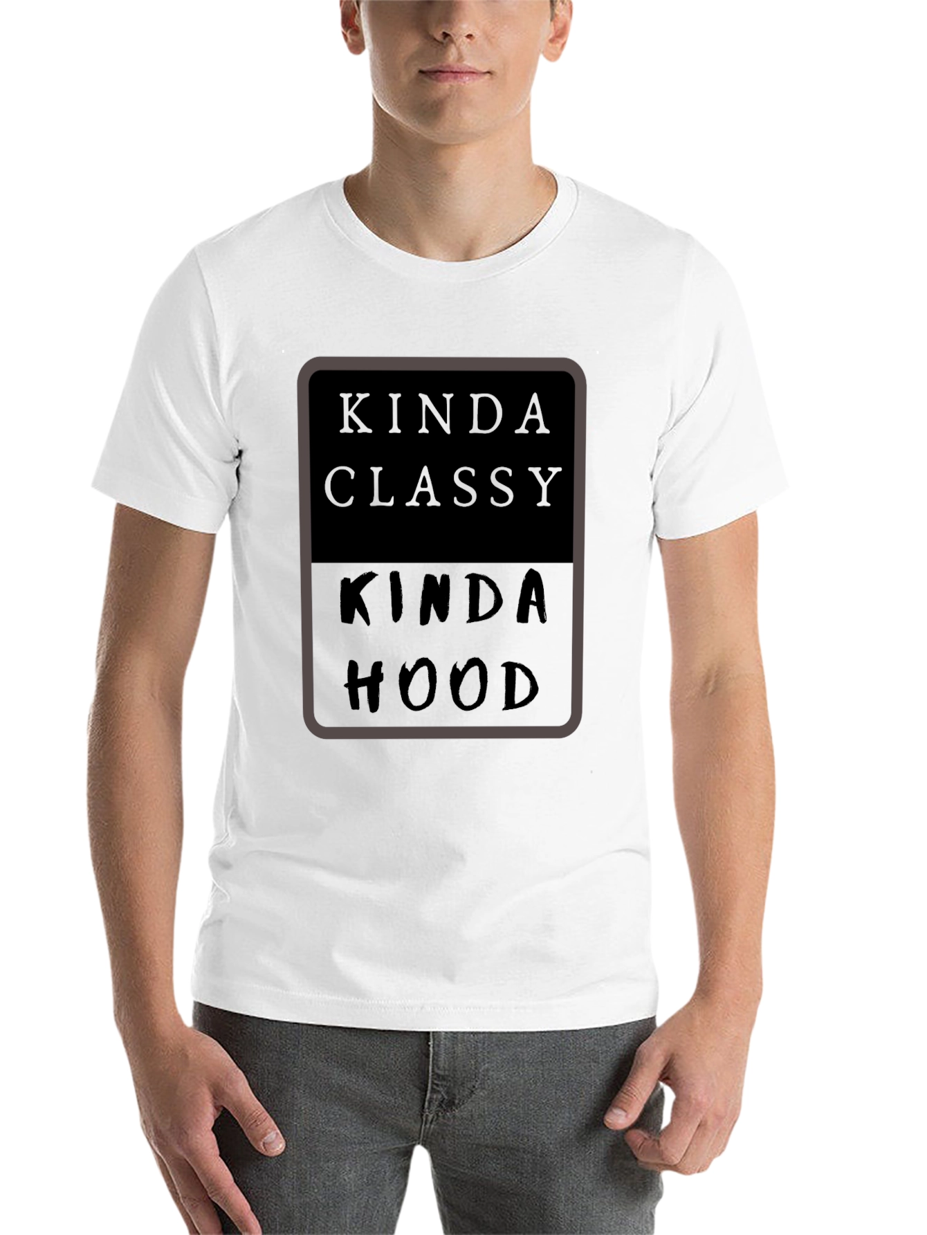 Black Kinda Classy Kinda Hood Black T-Shirt view 14