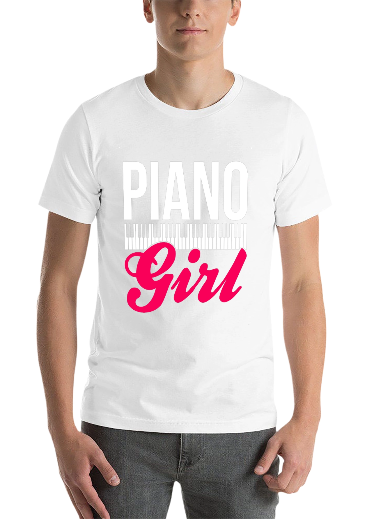 Black Piano Girl Graphic Tee - Musician's Style view 14
