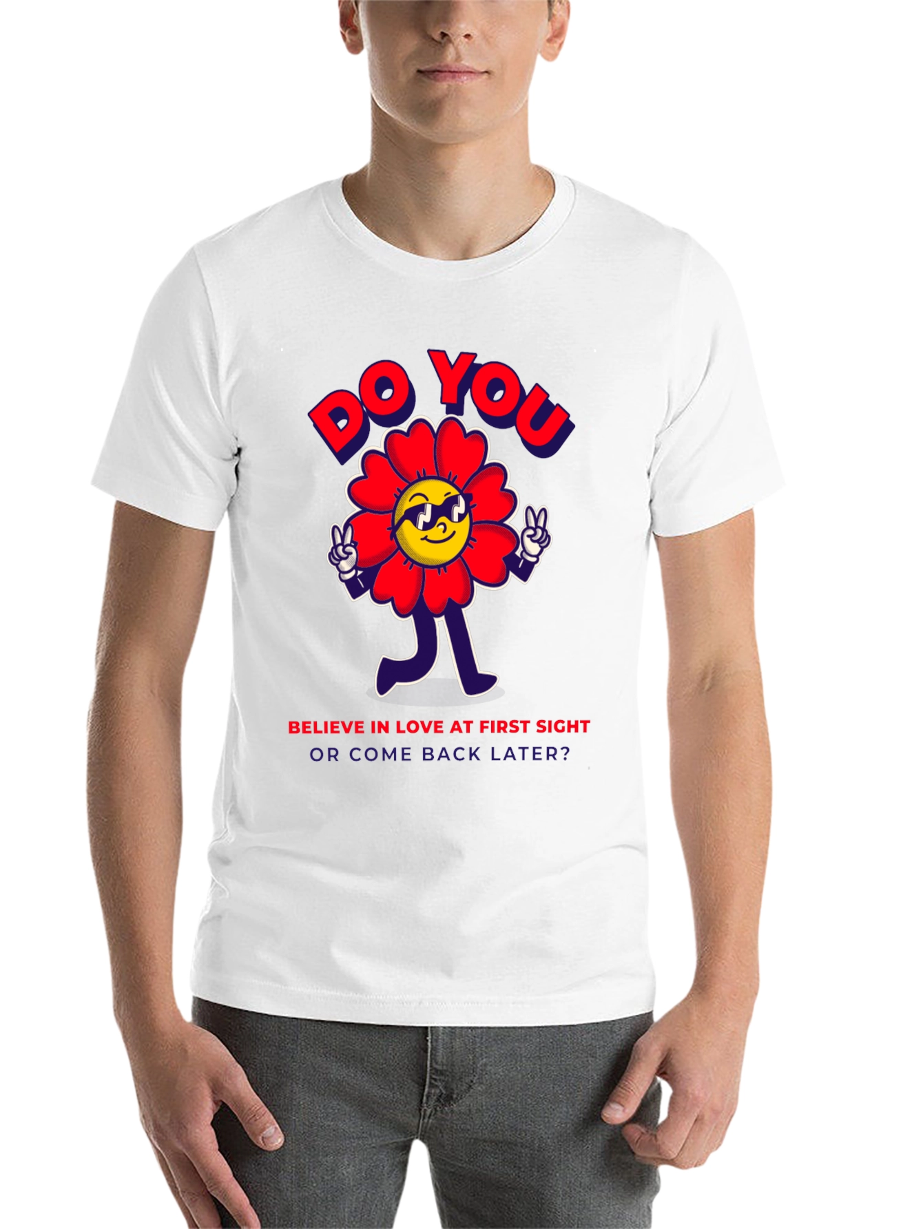 Black Cool Flower Graphic Tee - Love at First Sight T-Shirt view 14