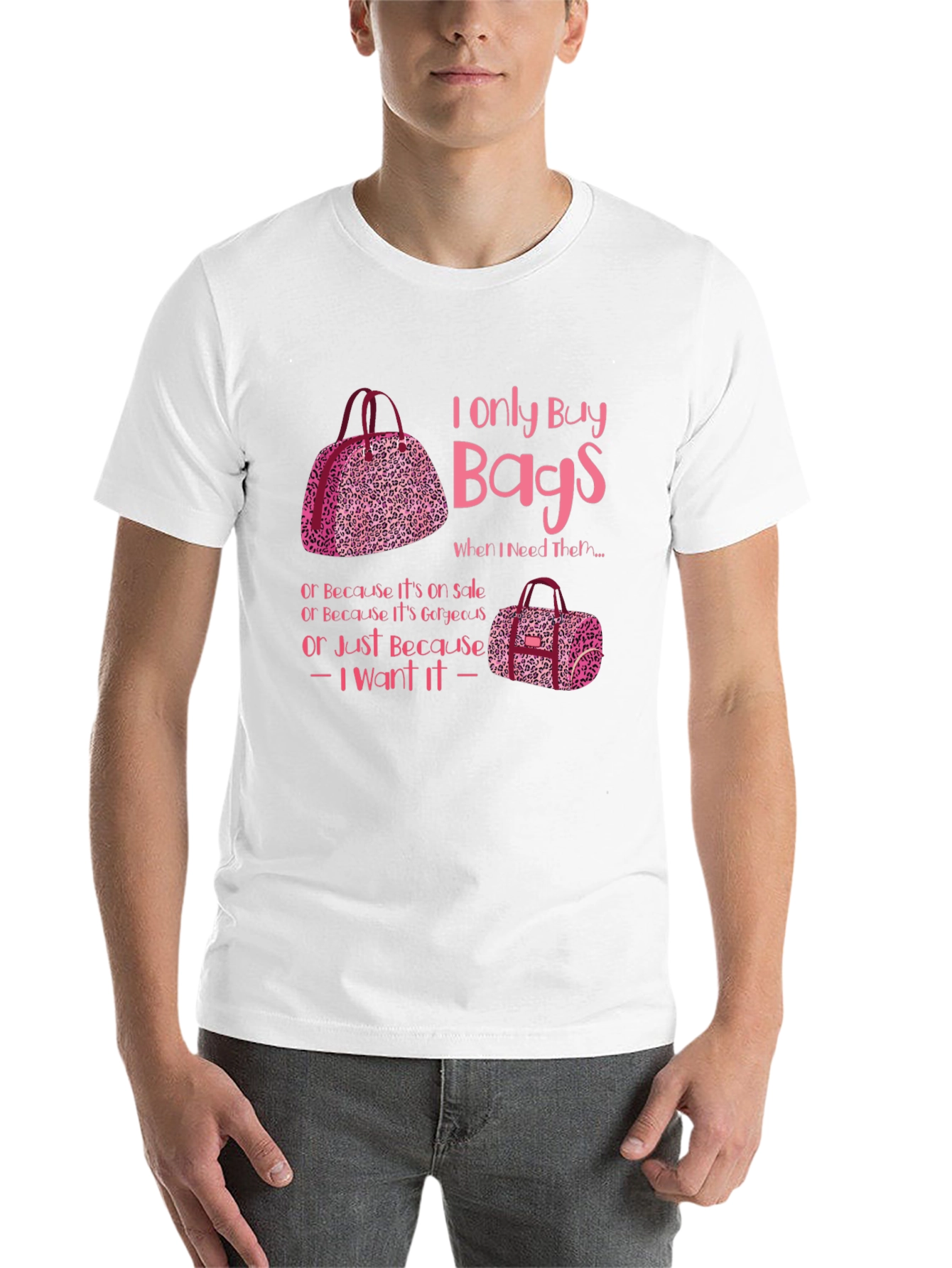 Black I Only Buy Bags Graphic Tee view 14