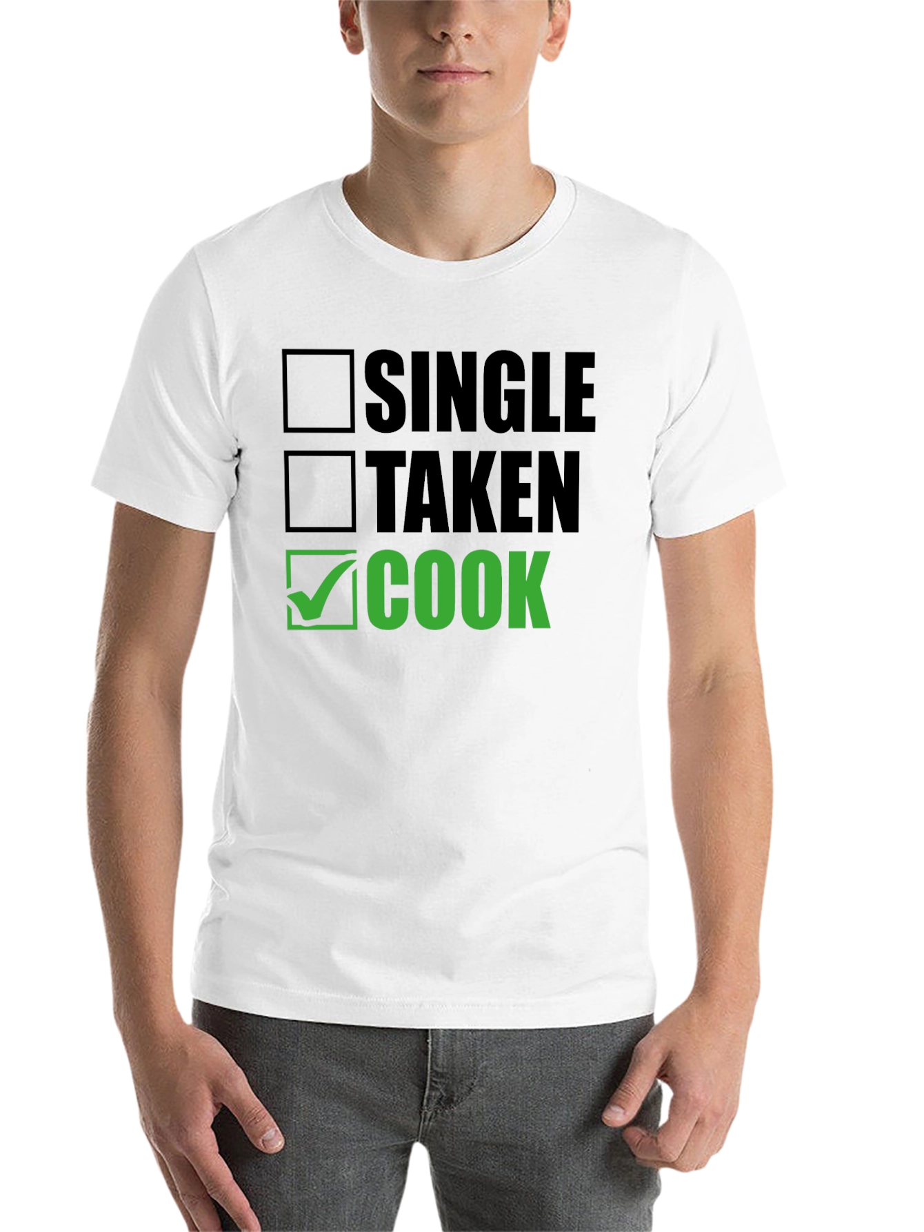 Black Single Taken Cook T-Shirt - Funny Chef Tee view 14