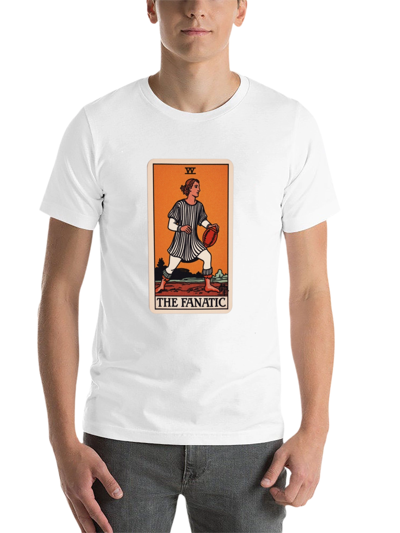Black The Fanatic Tarot Card Graphic T-Shirt view 14