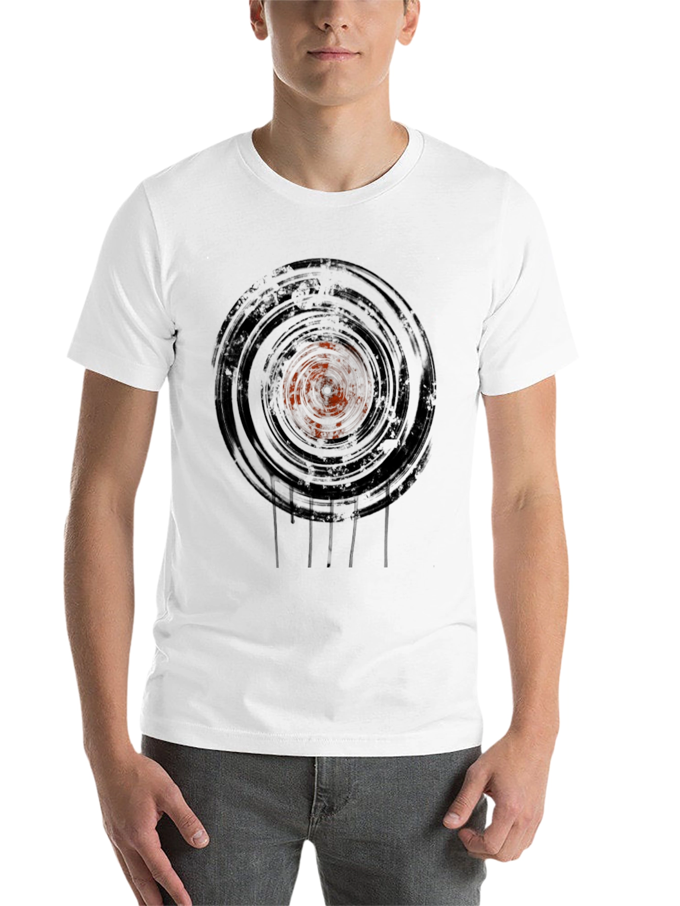 Black Vinyl Record Graphic Tee - Black view 14