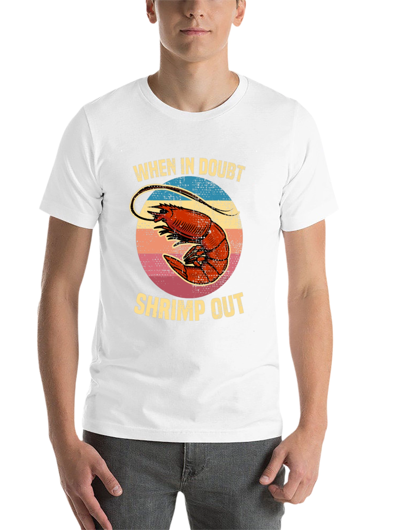 Black Shrimp Out T-Shirt - Funny Seafood Graphic Tee view 14