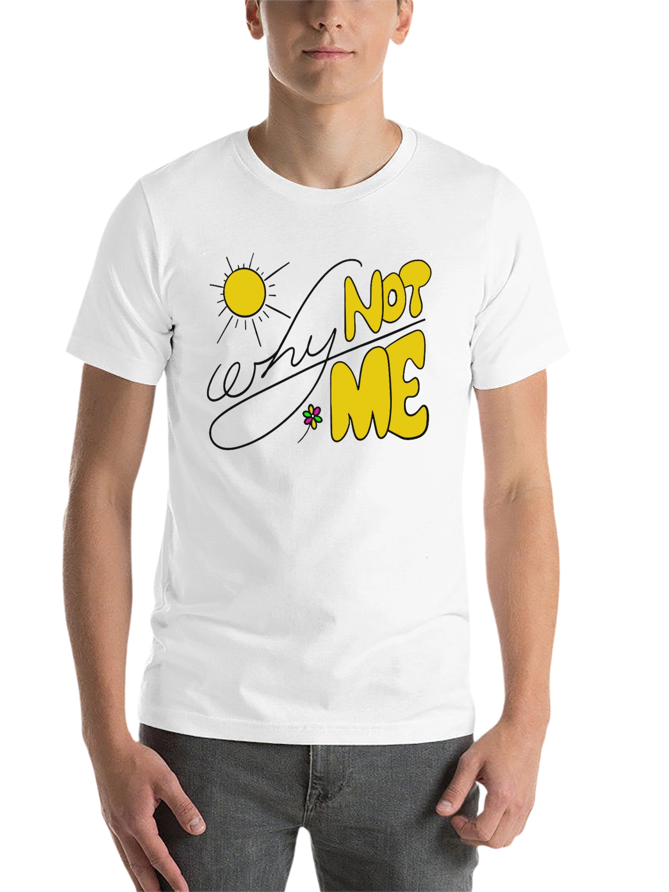 Black Not Me Graphic T-Shirt - Sunny Day Design, Cotton Blend view 14