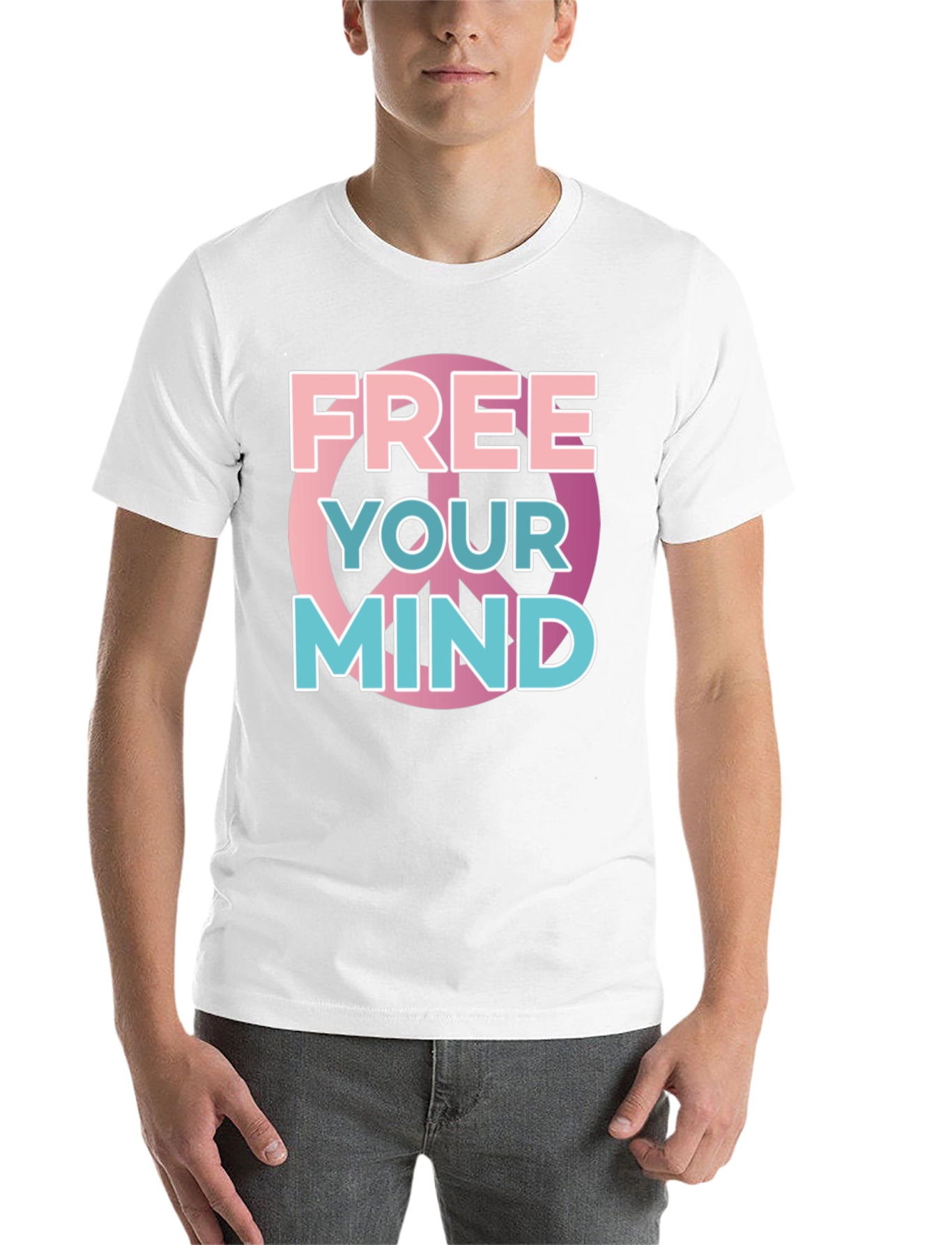 Black Free Your Mind Graphic Tee - Black Cotton Blend view 14