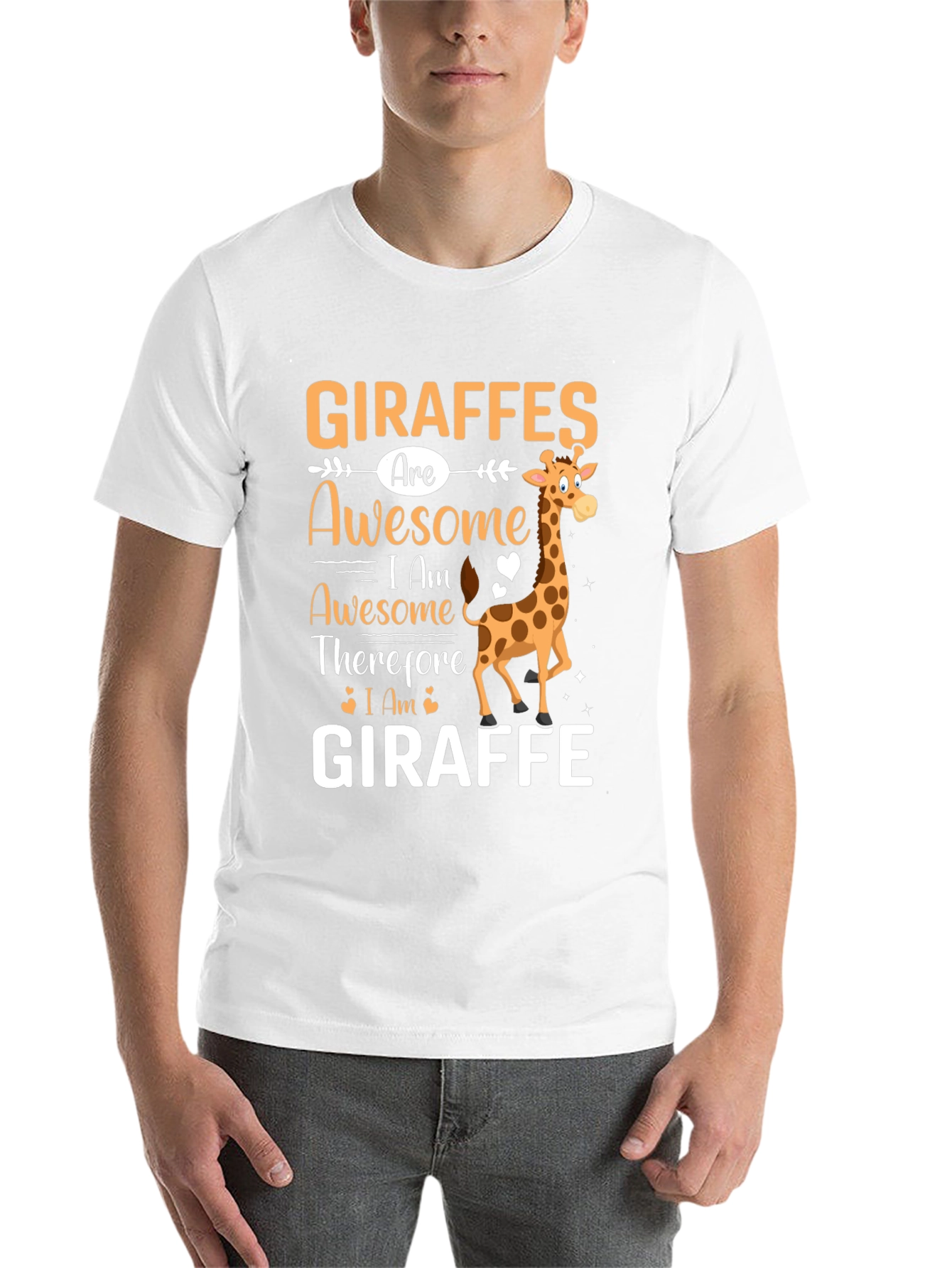 Black Giraffes Are Awesome Graphic T-Shirt view 14