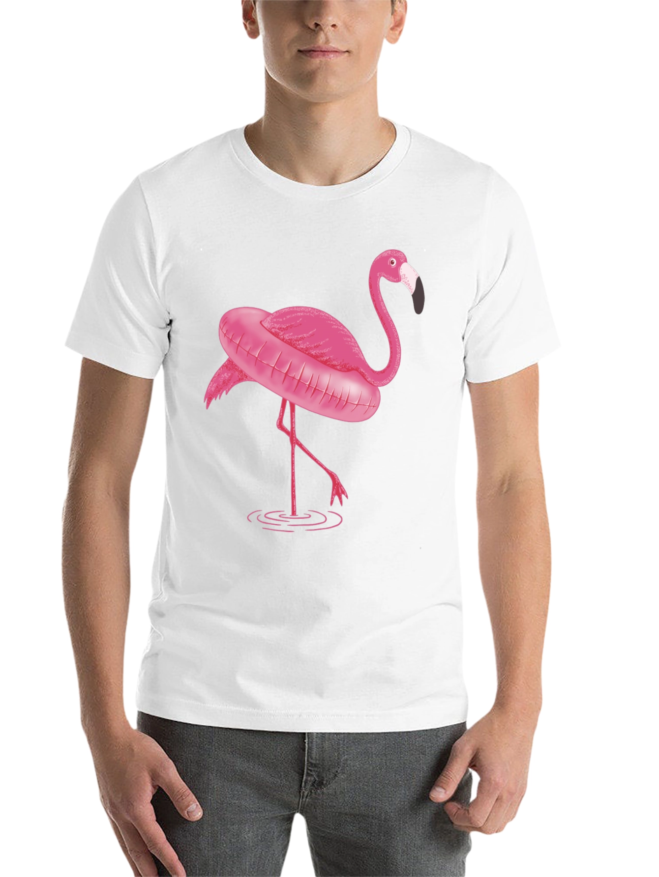 Black Flamingo T-Shirt - Black Graphic Tee view 14