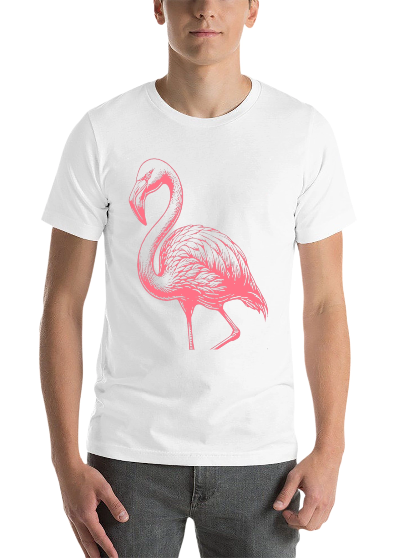 Black Flamingo Graphic Tee - Black Casual Shirt view 14