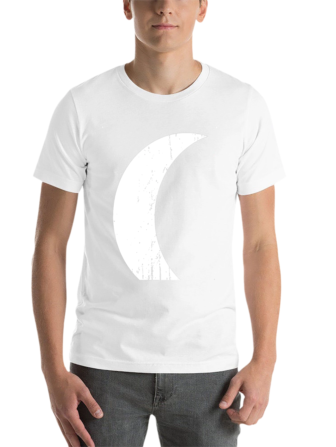 Black Crescent Moon Graphic Black T-Shirt view 14